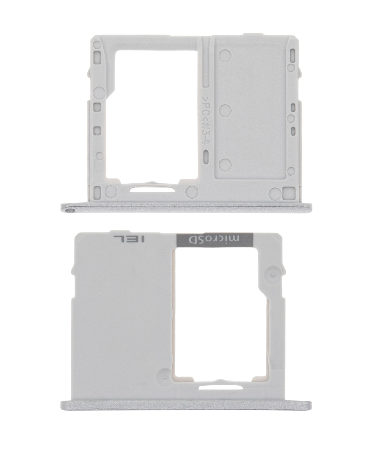 Single Sim Card Tray Replacement Compatible For Samsung Galaxy Tab A 10.1" (T510 / T515 / T517) (Silver)