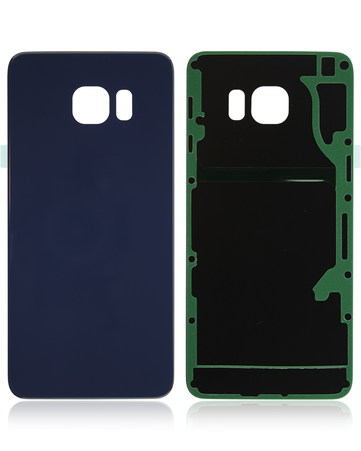Back Cover Glass Replacement Compatible For Samsung Galaxy S6 Edge Plus (No Logo) (Vemake) (Black Sapphire)