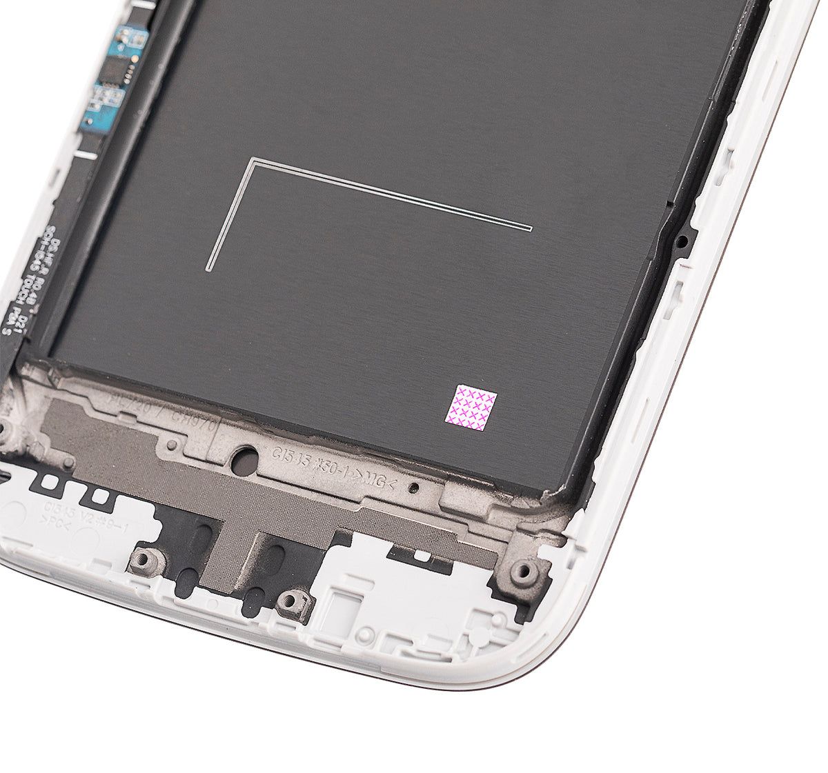 Replacement OLED Assembly With Frame Compatible For Samsung Galaxy S4 (I545 / L720 / R970) (Verizon & Sprint) (Refurbished) (White)