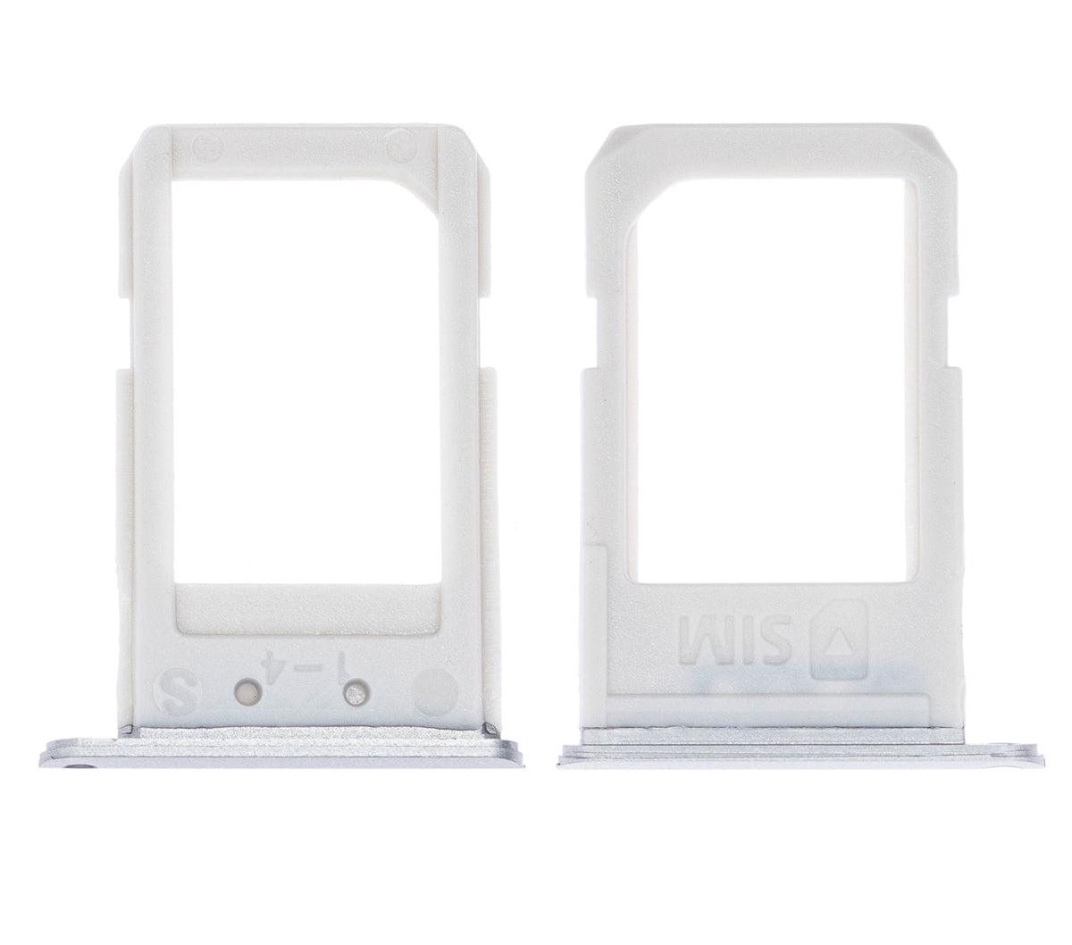 Sim Card Tray Replacement Compatible For Samsung Galaxy S6 Edge Plus (White Pearl / Silver)