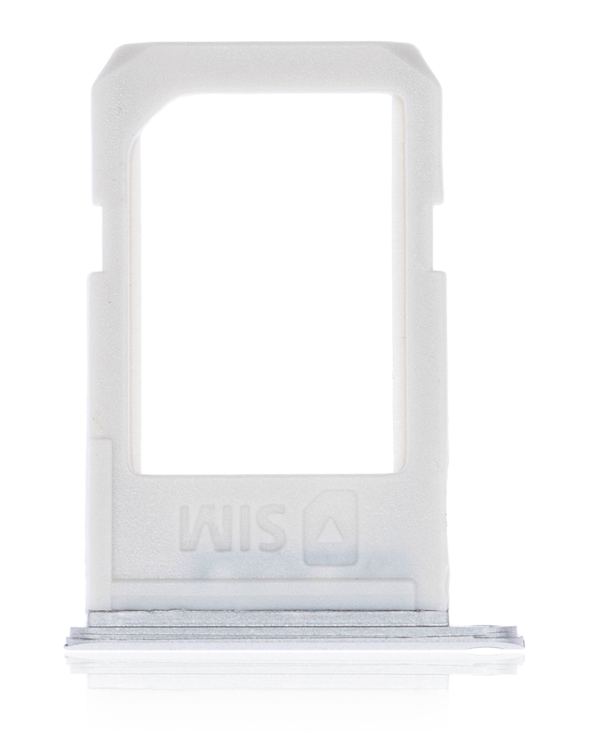 Sim Card Tray Replacement Compatible For Samsung Galaxy S6 Edge Plus (White Pearl / Silver)
