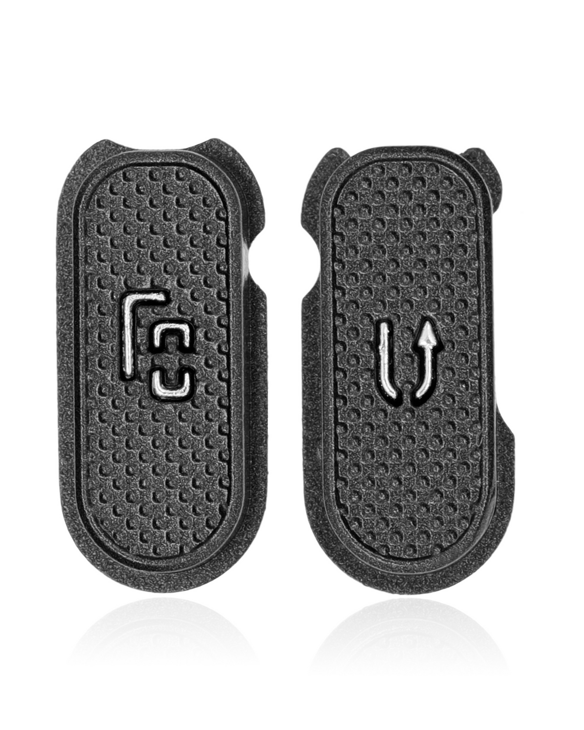 Hard Buttons (Menu / Return) Compatible For Samsung Galaxy S7 Active Replacement (Titanium Gray)