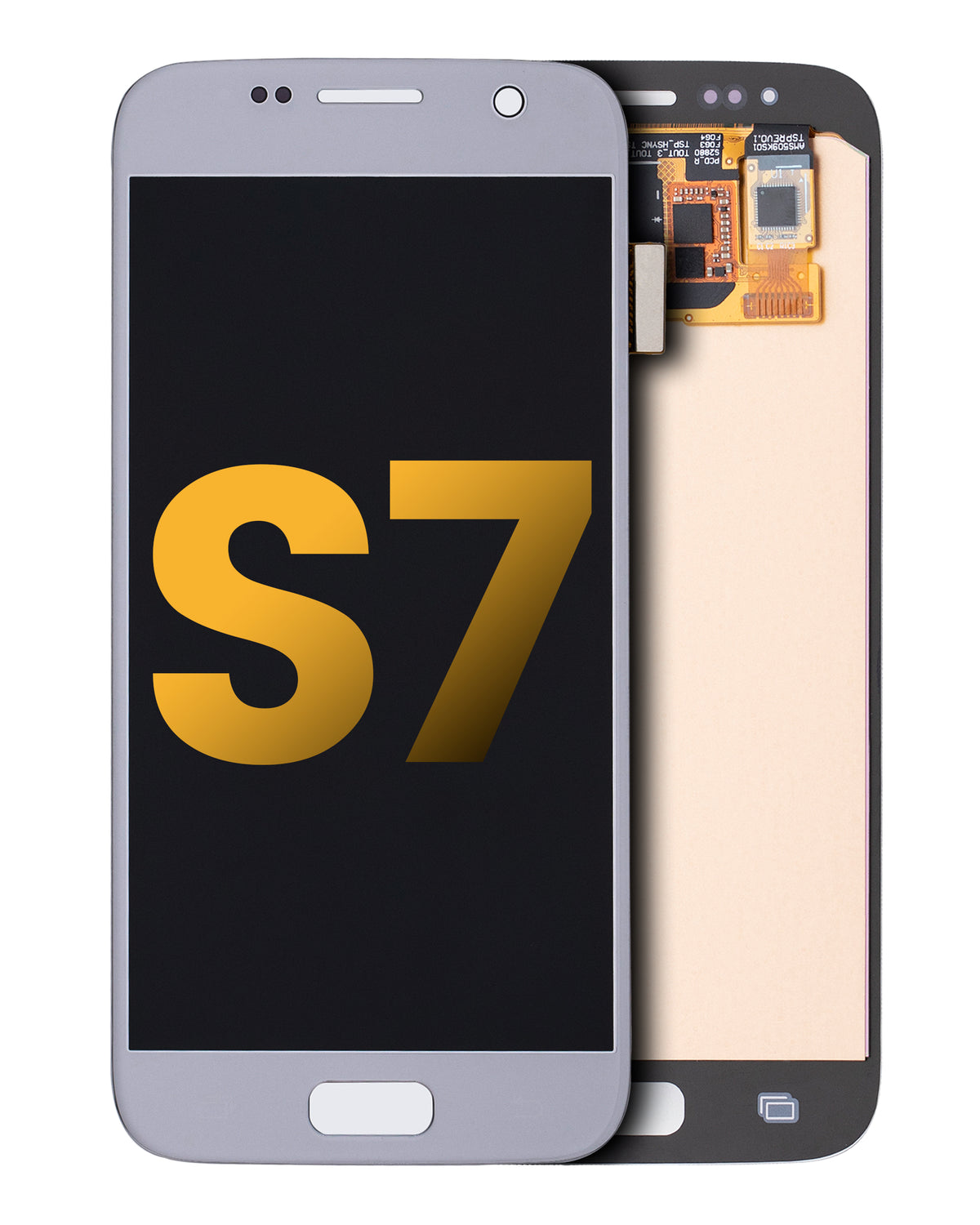 Replacement OLED Assembly Without Frame Compatible For Samsung Galaxy S7 (Refurbished) (Silver Titanium)