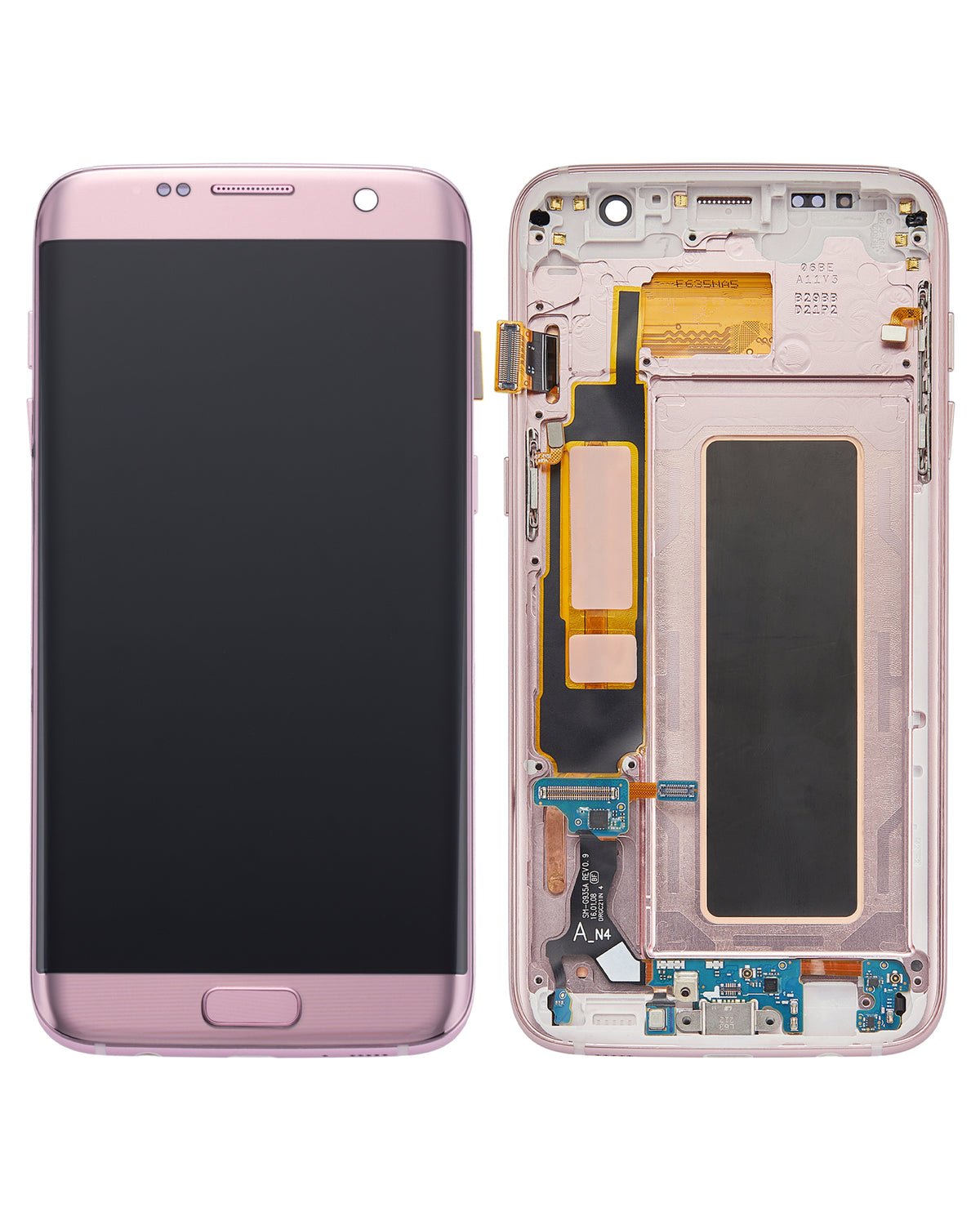 Replacement OLED Assembly With Frame Compatible For Samsung Galaxy S7 Edge (All US Models / G935A) (Refurbished) (Rose Gold)