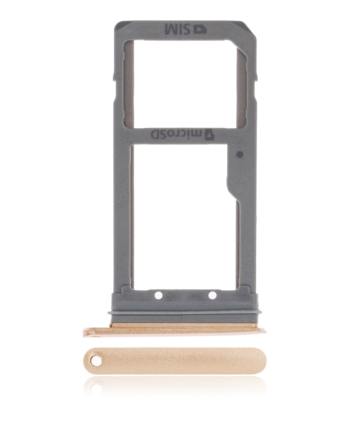 Single Sim Card Tray Compatible For Samsung Galaxy S7 Edge Replacement (Gold)