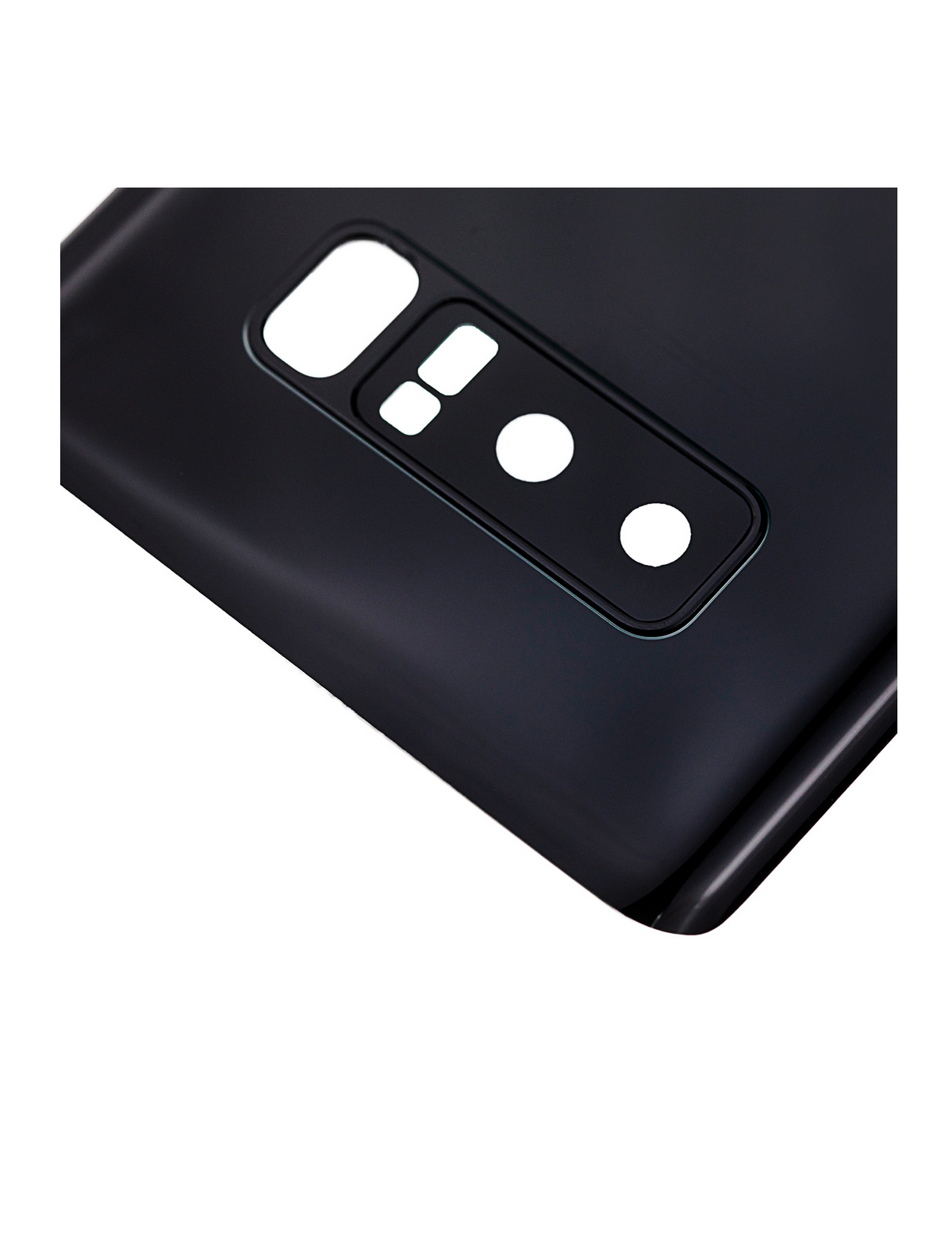 Back Cover Glass With Camera Lens Compatible For Samsung Galaxy Note 8 Replacement (No Logo) (Vemake) (Midnight Black)