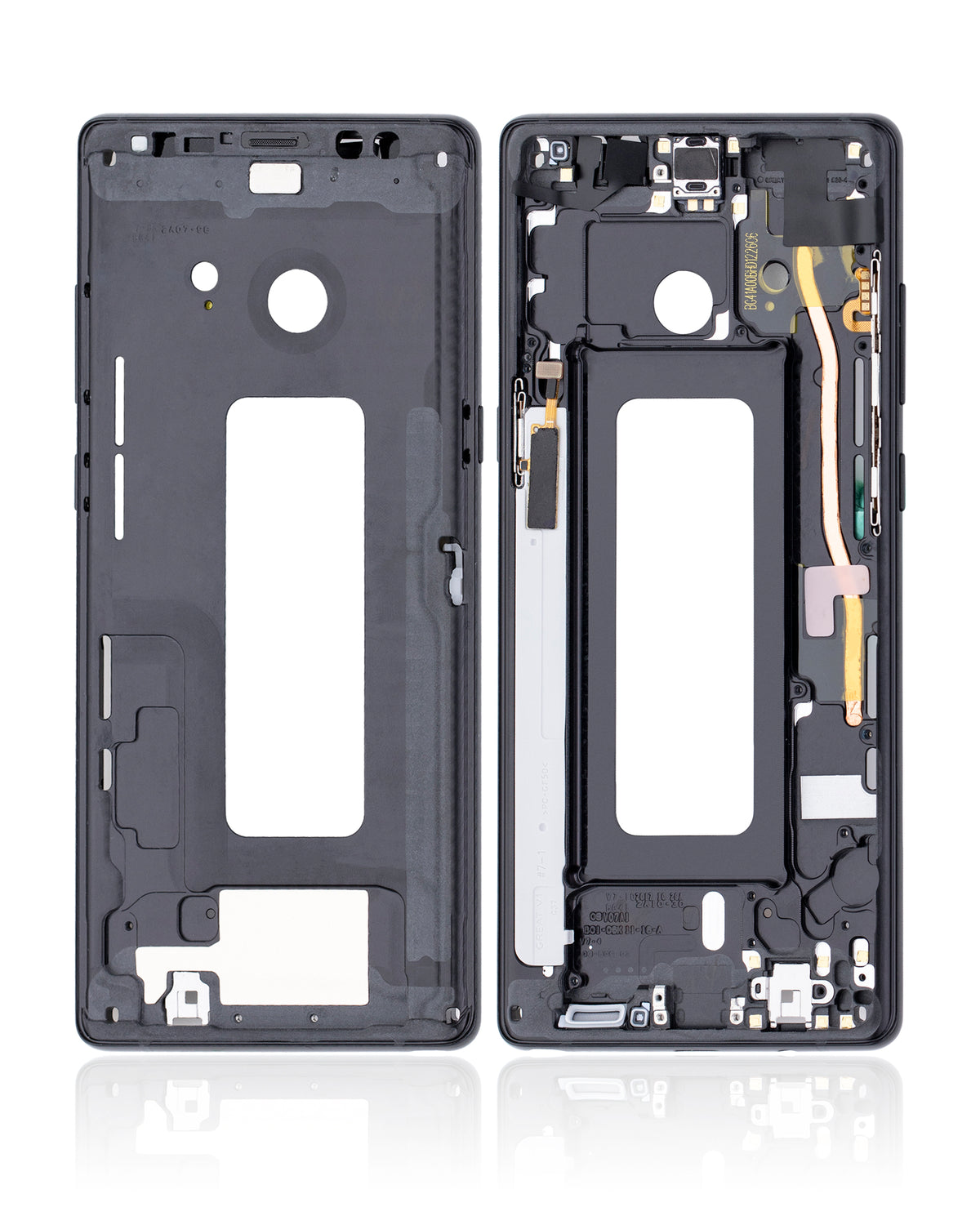 Replacement Mid-Frame Housing Compatible For Samsung Galaxy Note 8 (With Small Parts) (Midnight Black)