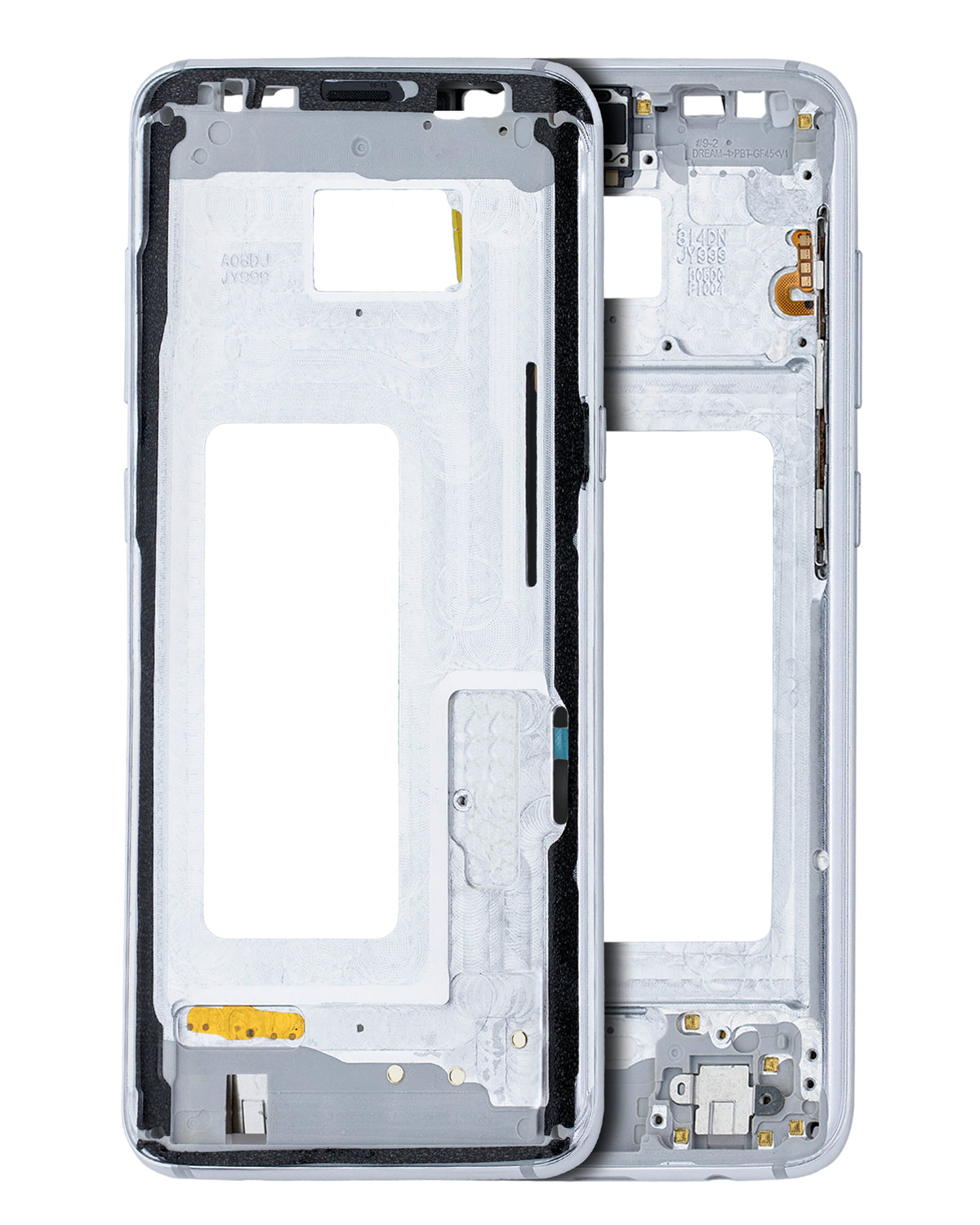 Mid-Frame Housing Compatible For Samsung Galaxy S8 Replacement (With Small Parts) (Arctic Silver)