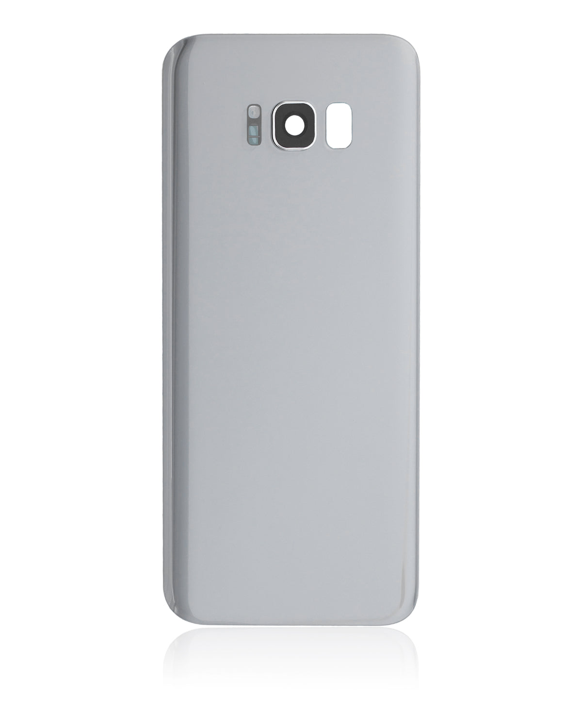 Back Cover Glass With Camera Lens Compatible For Samsung Galaxy S8 Plus Replacement (No Logo) (Vemake) (Arctic Silver)