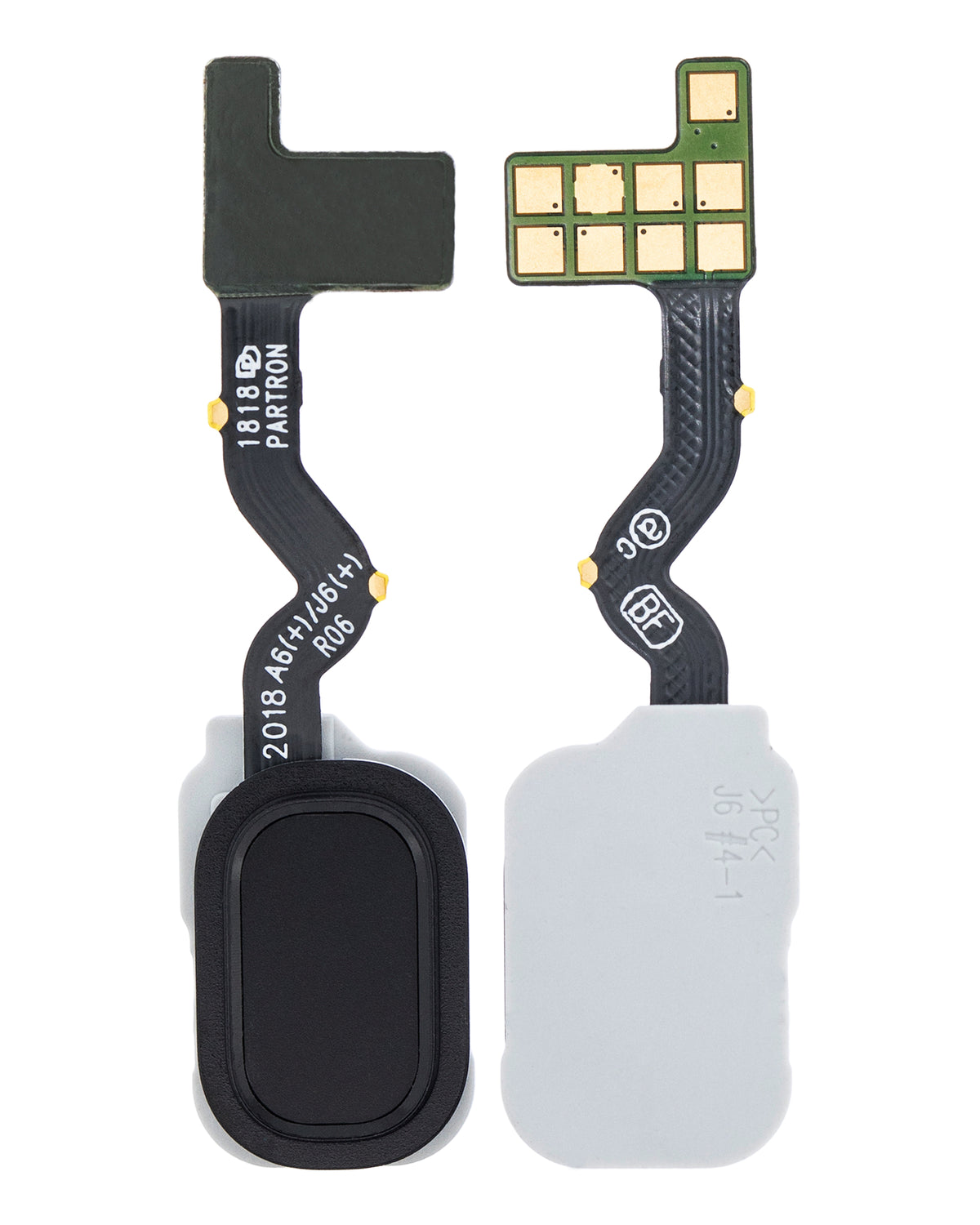 Fingerprint Reader With Flex Cable Replacement Compatible For Samsung Galaxy J8 (J810 / 2018) / A6 Plus (A605/ 2018) (Black)