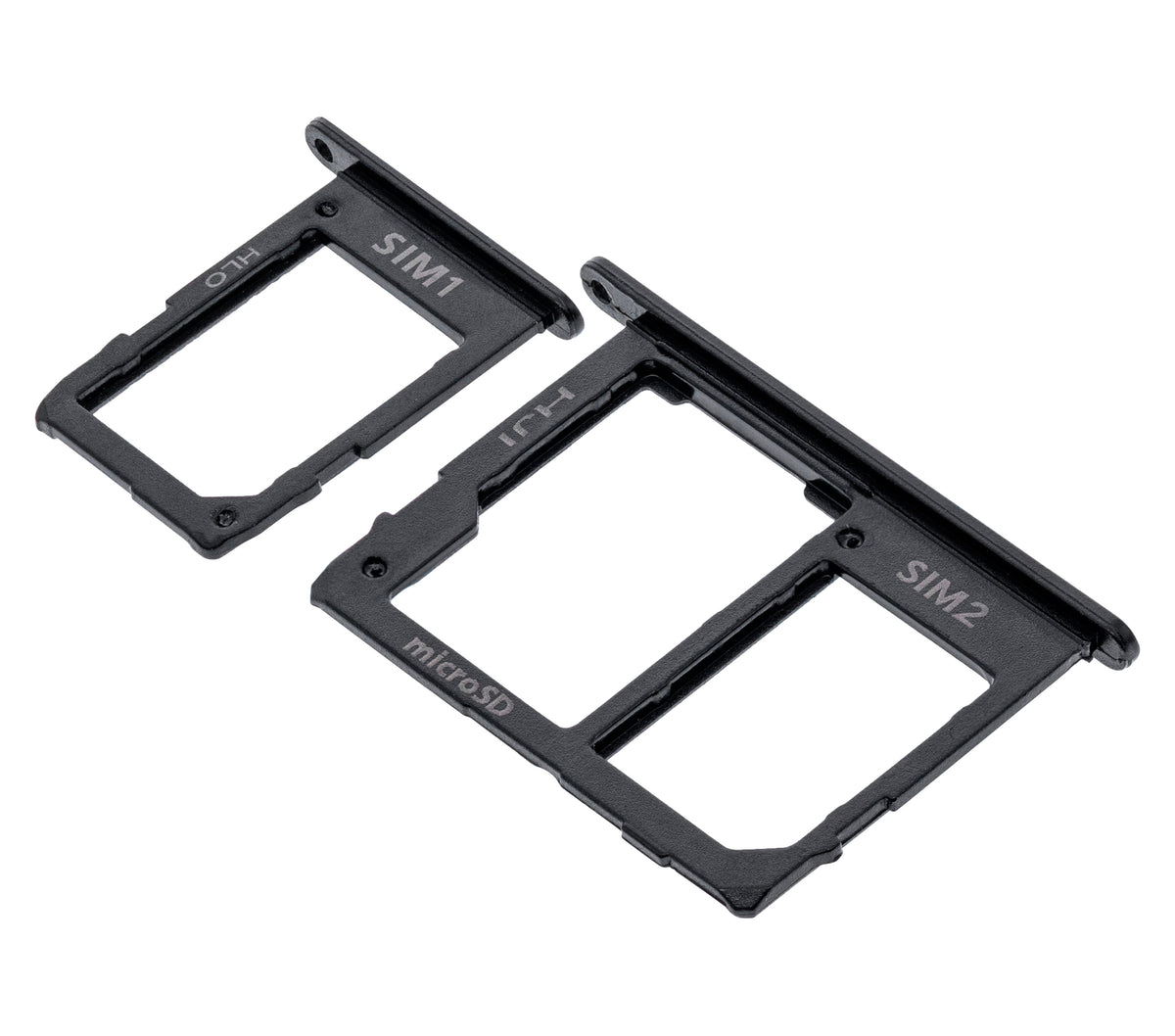 Sim Card Tray Compatible For Samsung Galaxy J8 (J810 / 2018) (Black) (2 Piece Set)