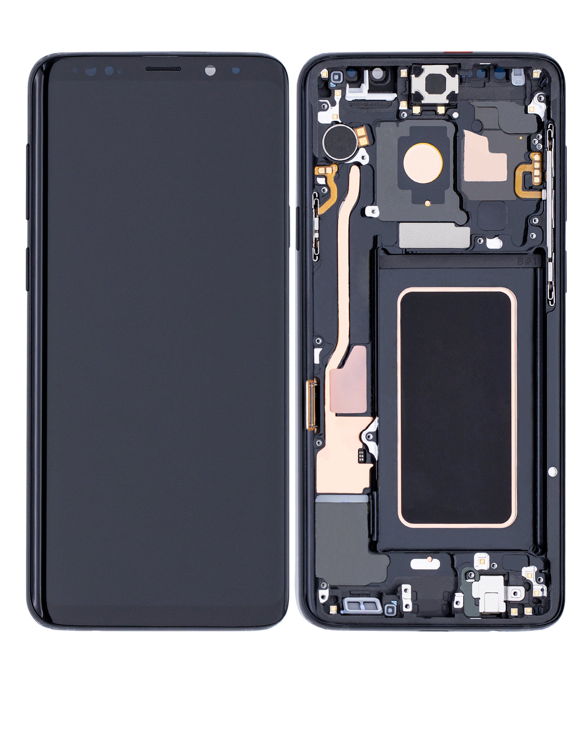 Replacement OLED Assembly With Frame Compatible For Samsung Galaxy S9 Plus (Refurbished) (Midnight Black)