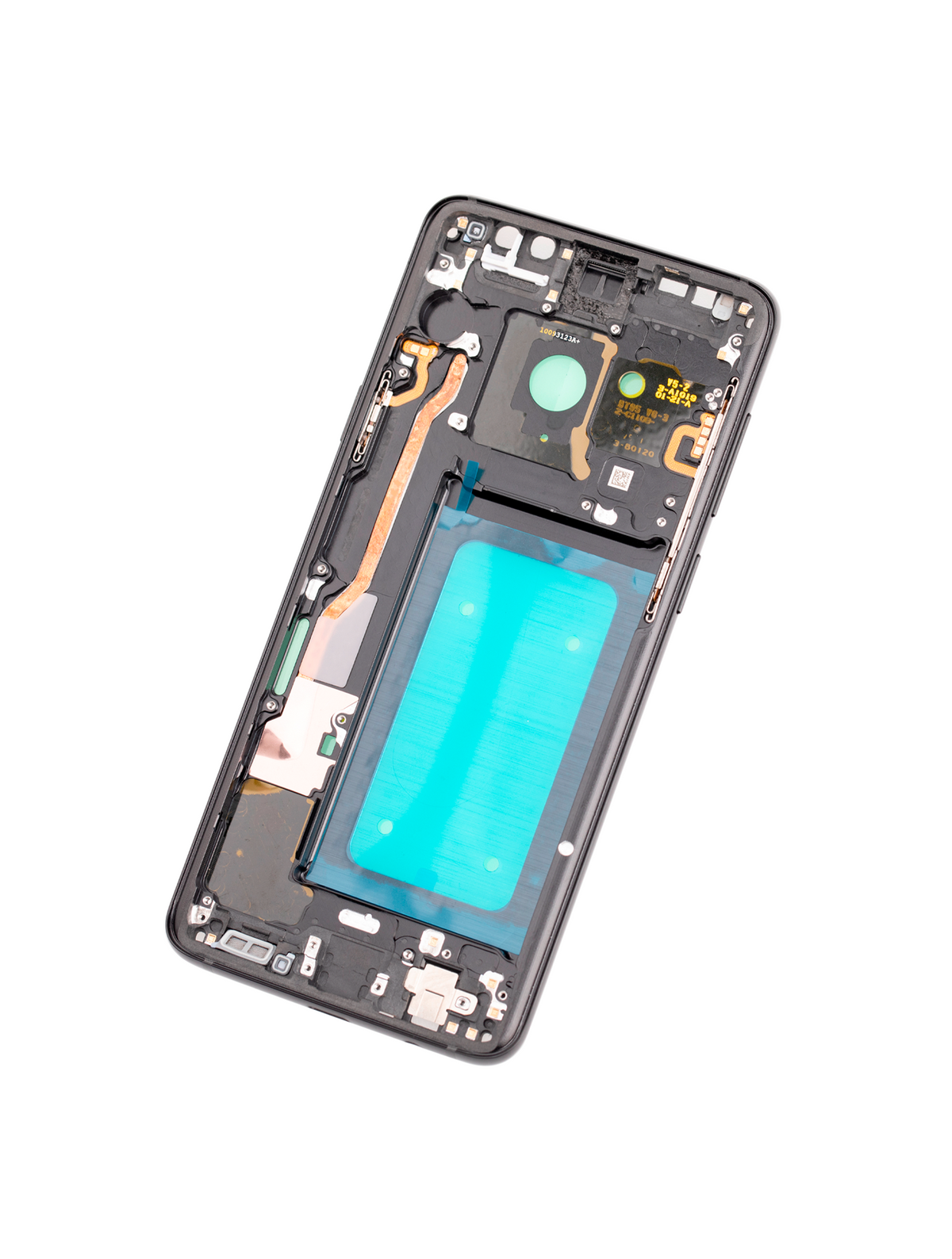 Mid-Frame Housing Compatible For Samsung Galaxy S9 Plus Replacement (With Small Parts) (Midnight Black Frame)