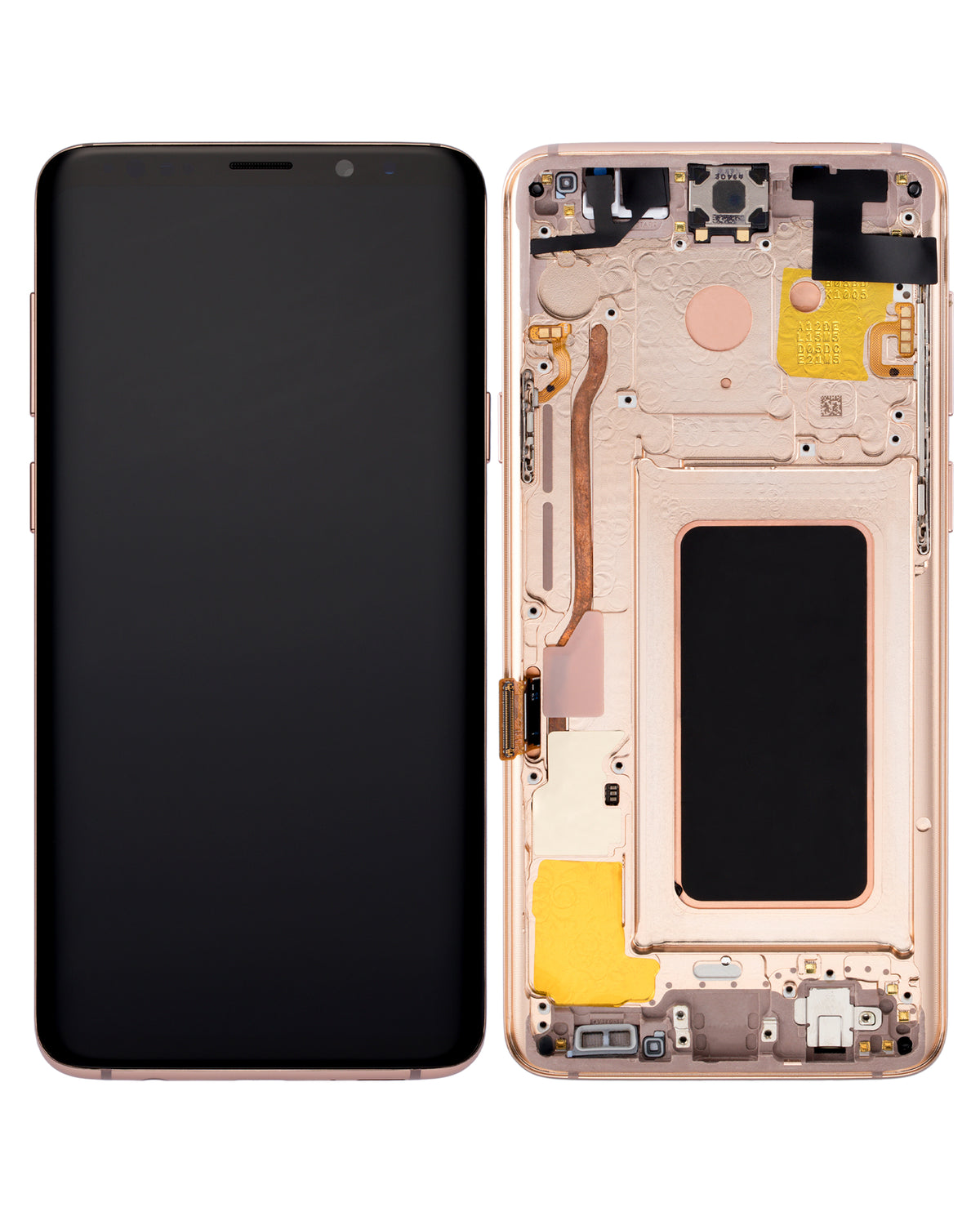 Replacement OLED Assembly With Frame Compatible For Samsung Galaxy S9 Plus (Refurbished) (Sunrise Gold)