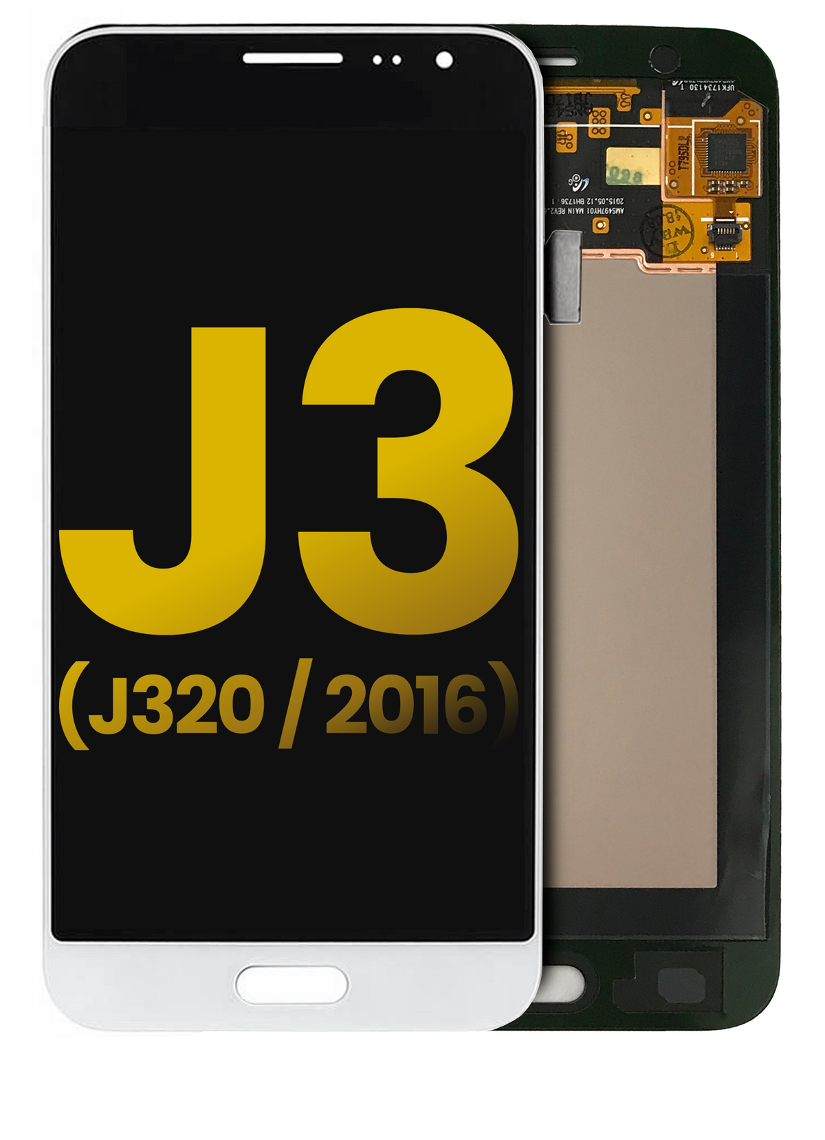 OLED Assembly Without Frame Compatible For Samsung Galaxy J3 / Sol 4G / Express Prime / Amp Prime (J320 / 2016) (Service Pack) (White)