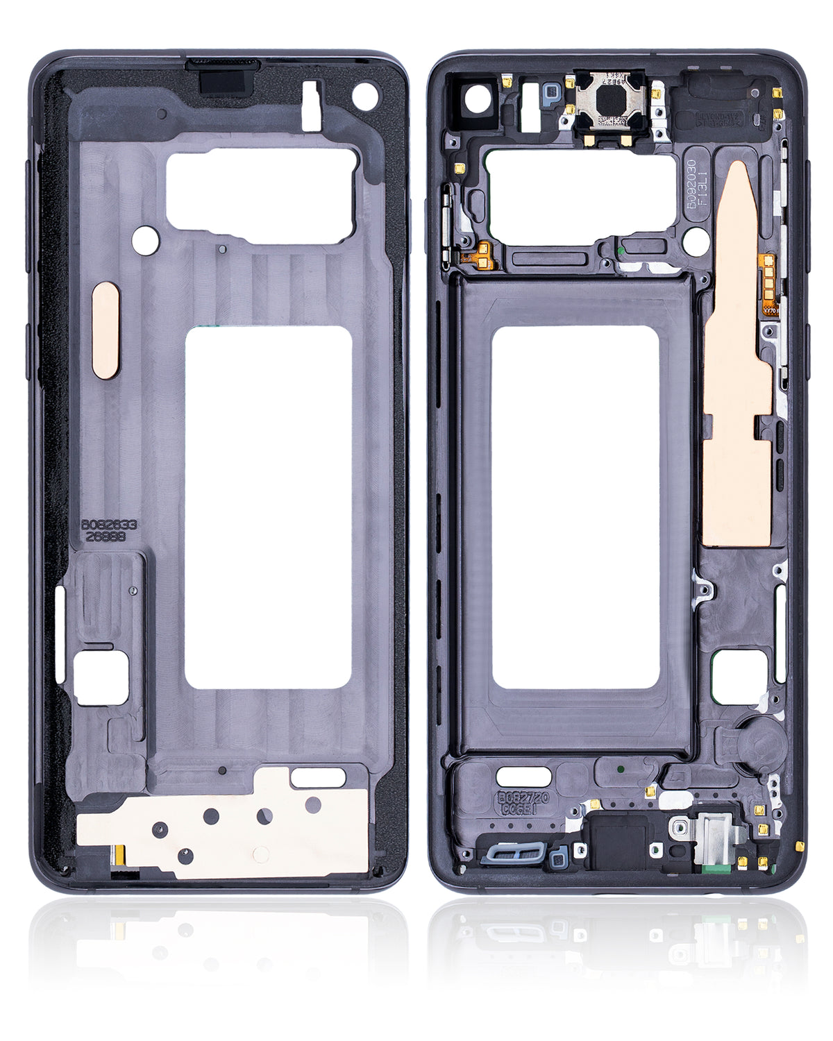 Replacement Mid-Frame Housing Compatible For Samsung Galaxy S10 (With Small Parts) (Prism Black)