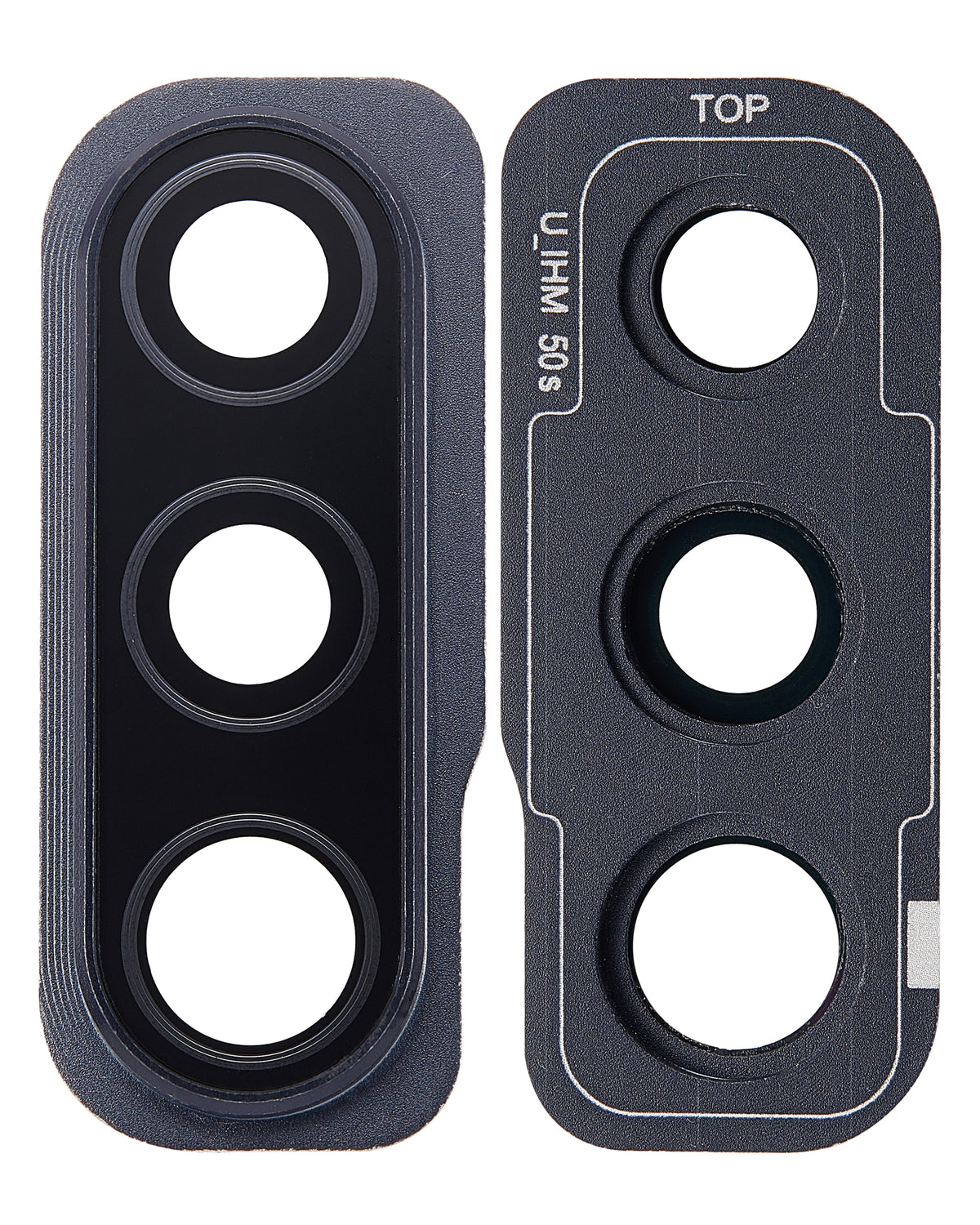Back Camera Glass Lens And Cover Bezel Compatible For Samsung Galaxy A50S (A507 / 2019) (Prism Crush Black)