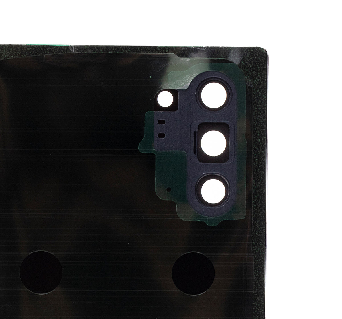Back Cover Glass With Camera Lens Compatible For Samsung Galaxy Note 10 Replacement (No Logo) (Vemake) (Aura Black)
