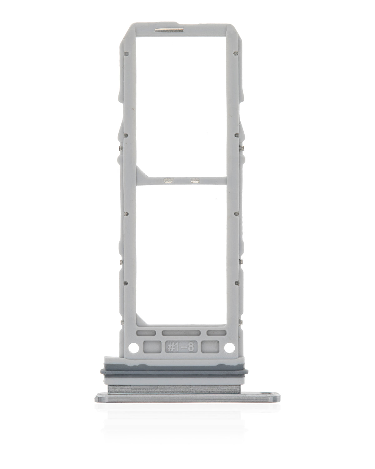 Dual Sim Card Tray Compatible For Samsung Galaxy Note 10 Replacement (Aura Glow / Silver)