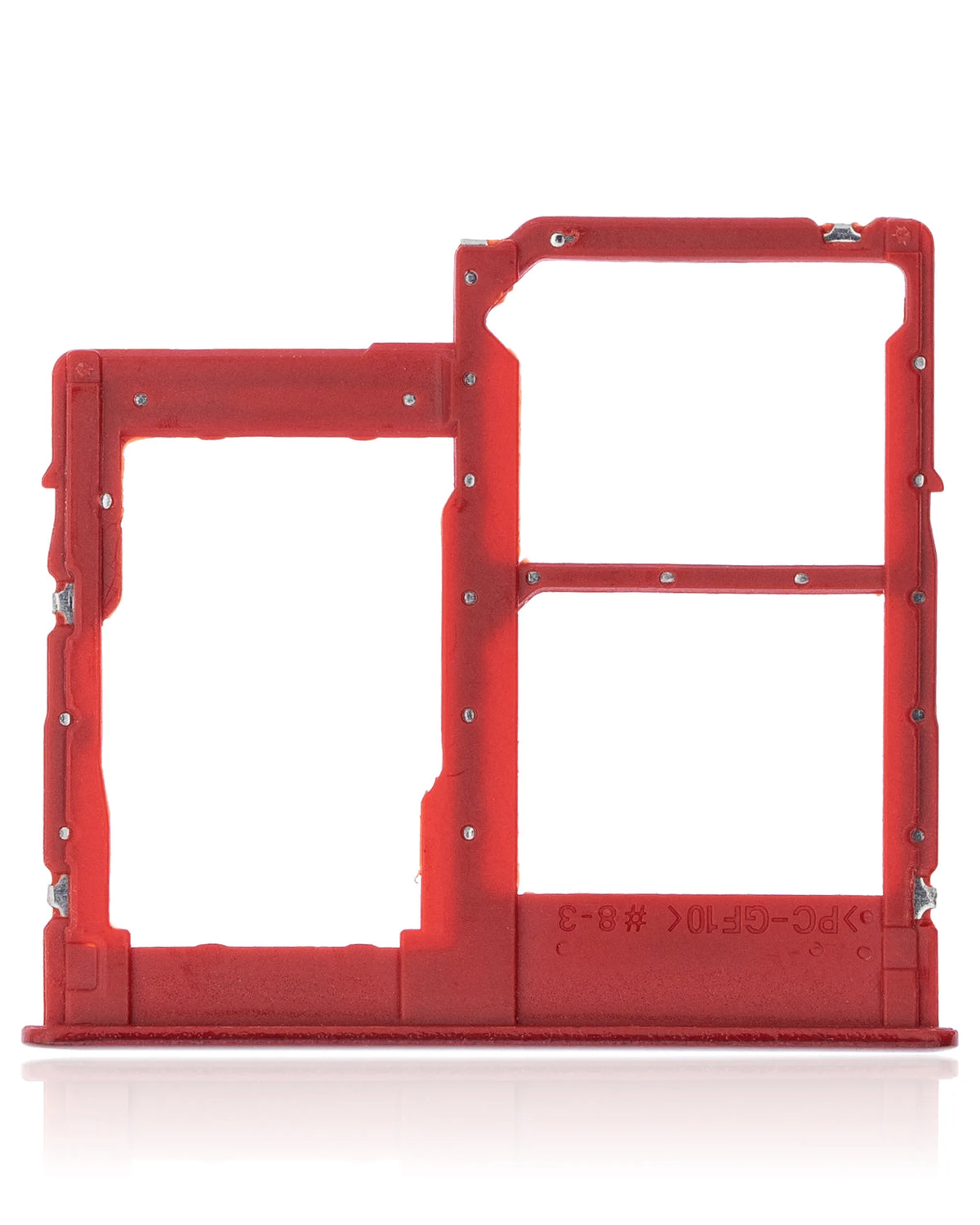 Dual Sim Card Tray Compatible For Samsung Galaxy A40 (A405 / 2019) (Red)