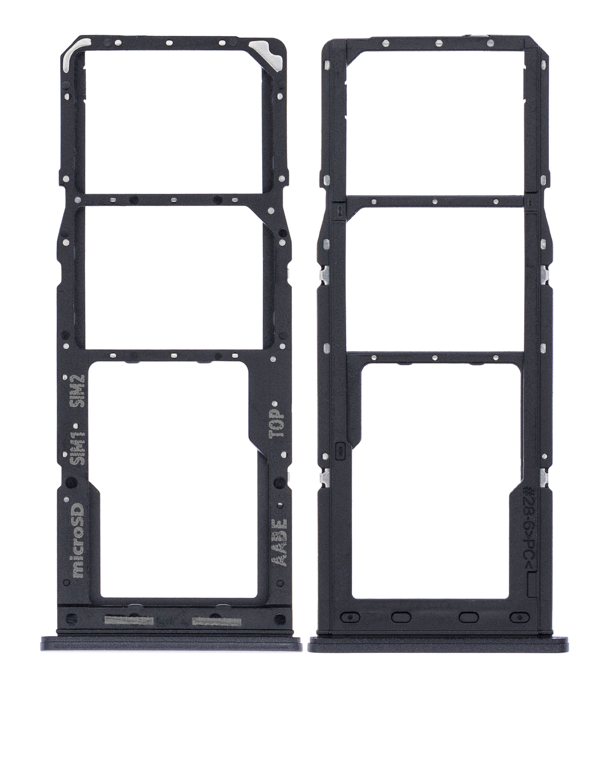 Dual Sim Card Tray Compatible For Samsung Galaxy A12 (A125 / 2020) (Black)