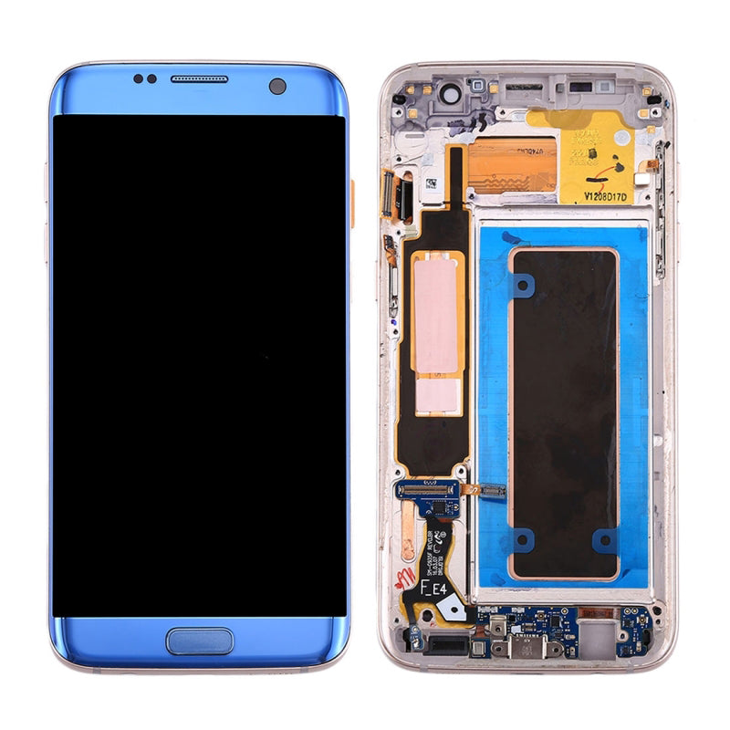 Replacement OLED Assembly With Frame Compatible For Samsung Galaxy S7 Edge G935A (US Version) (Service Pack) (Coral Blue)