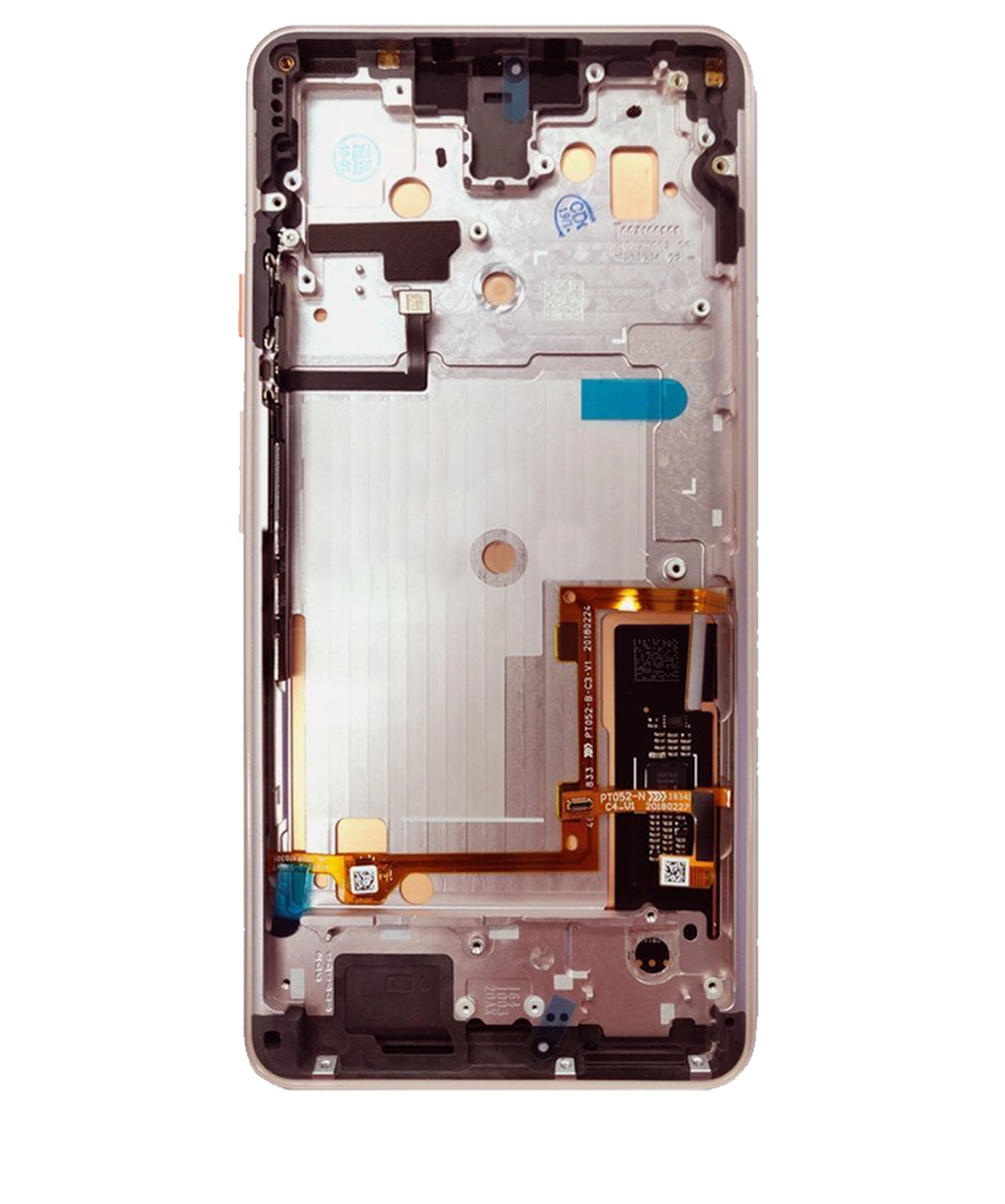 OLED Assembly With Frame Compatible For Google Pixel 3 XL Replacement by Macfactory.in(Refurbished) (Pink)