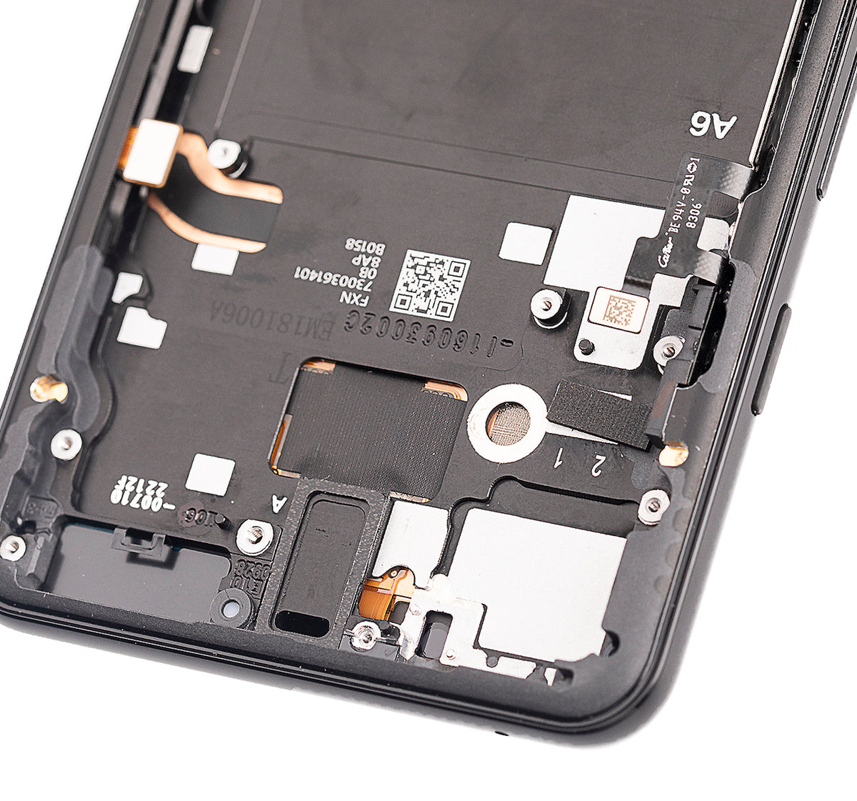 OLED Assembly With Frame Compatible For Google Pixel 3 Replacement (Genuine OEM) (Just Black)