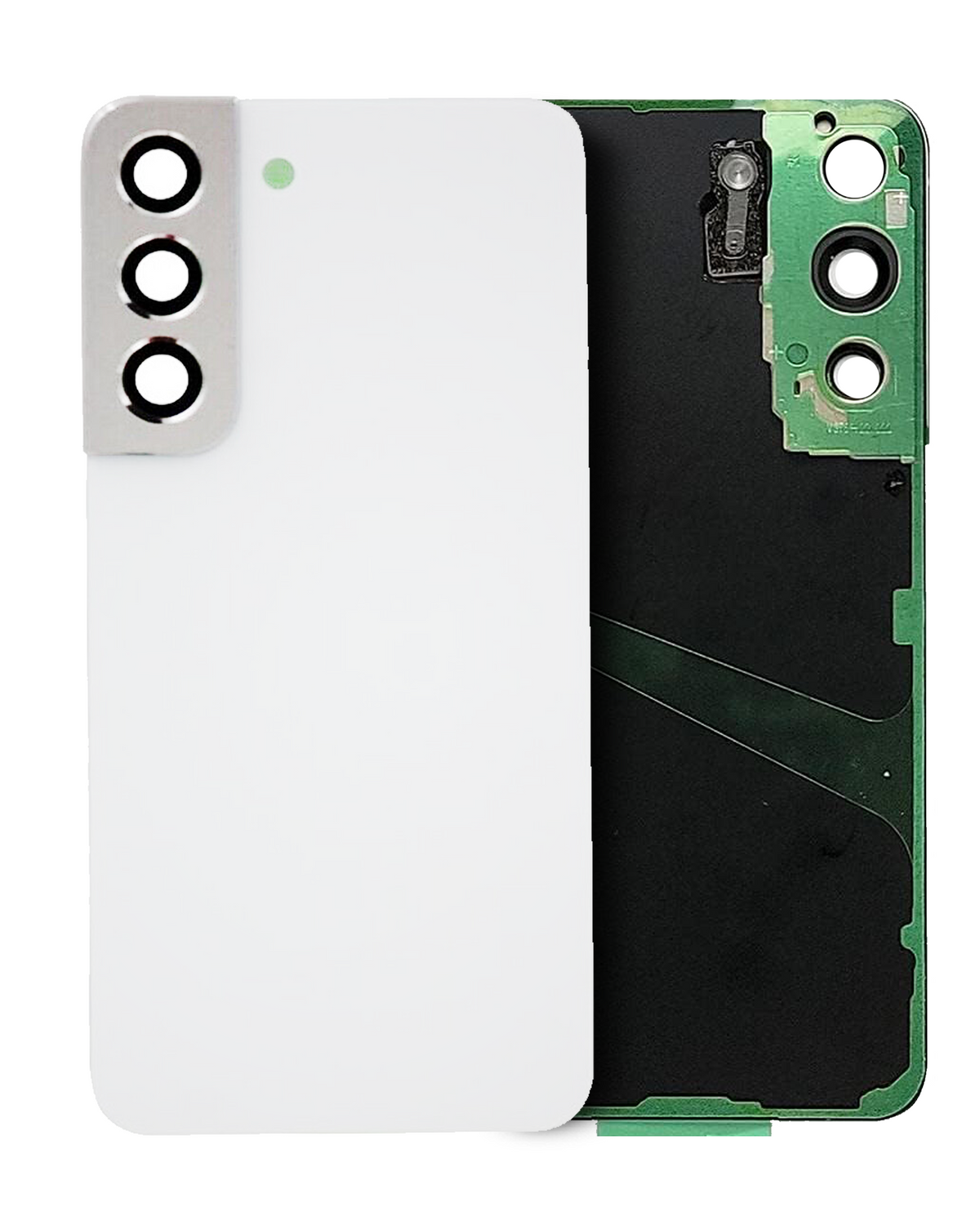 Back Cover Glass With Camera Lens Compatible Samsung Galaxy S22 5G Replacement (Service Pack) (White)