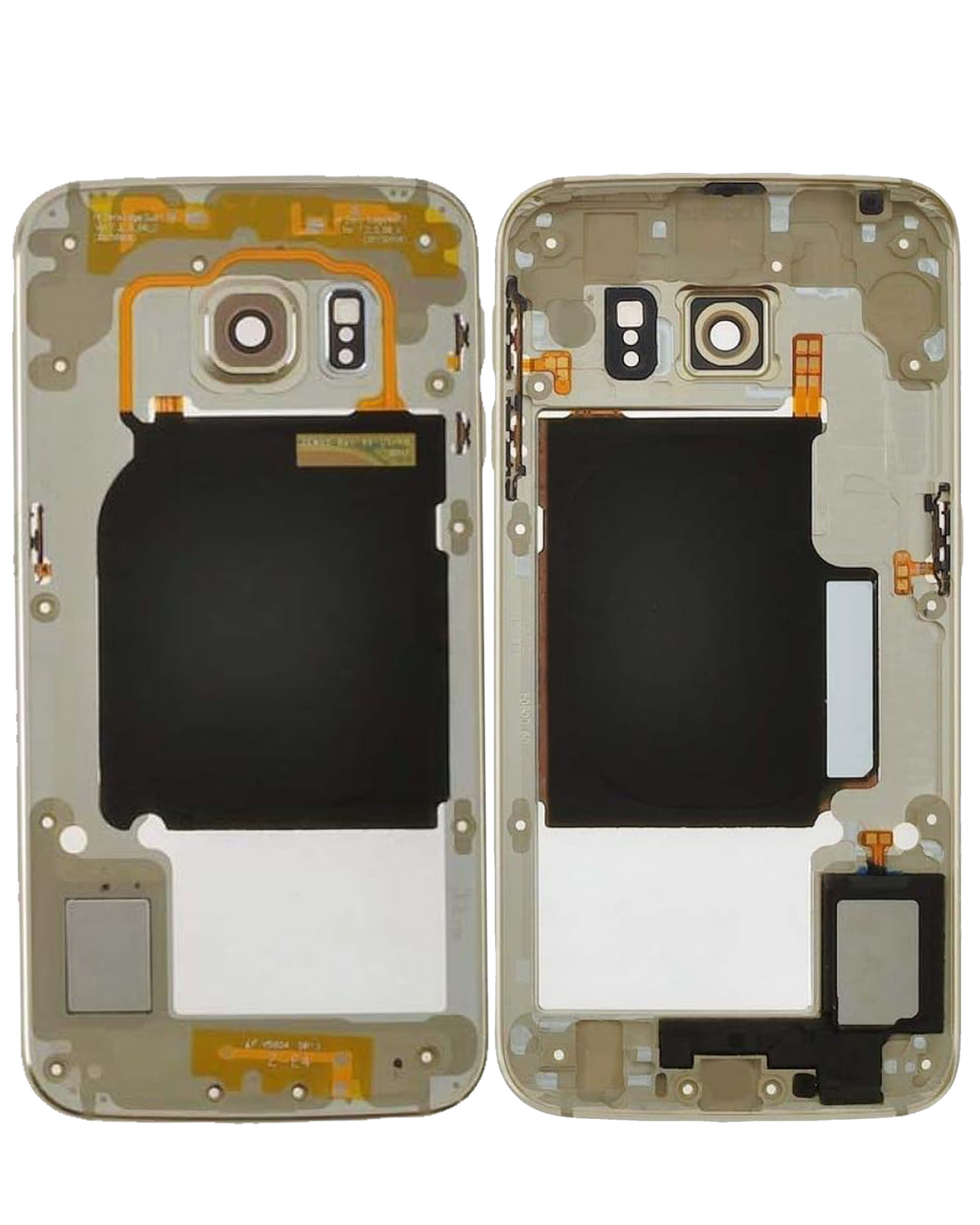 Replacement Mid-Frame Housing Compatible For Samsung Galaxy S6 Edge (Service Pack) (Gold Platinum)