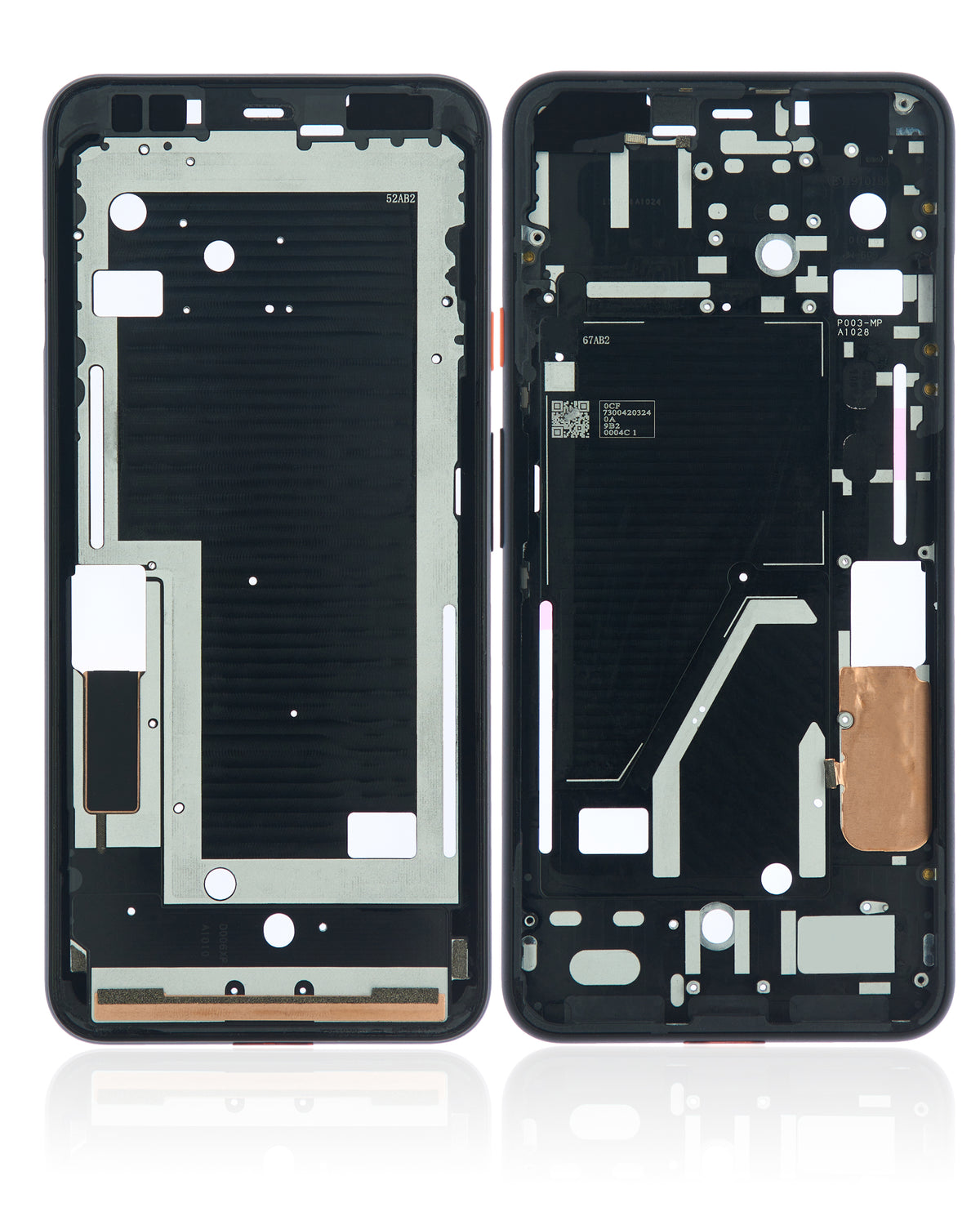 Replacement Mid-Frame Housing Compatible For Google Pixel 4XL (Oh So Orange Power Button)