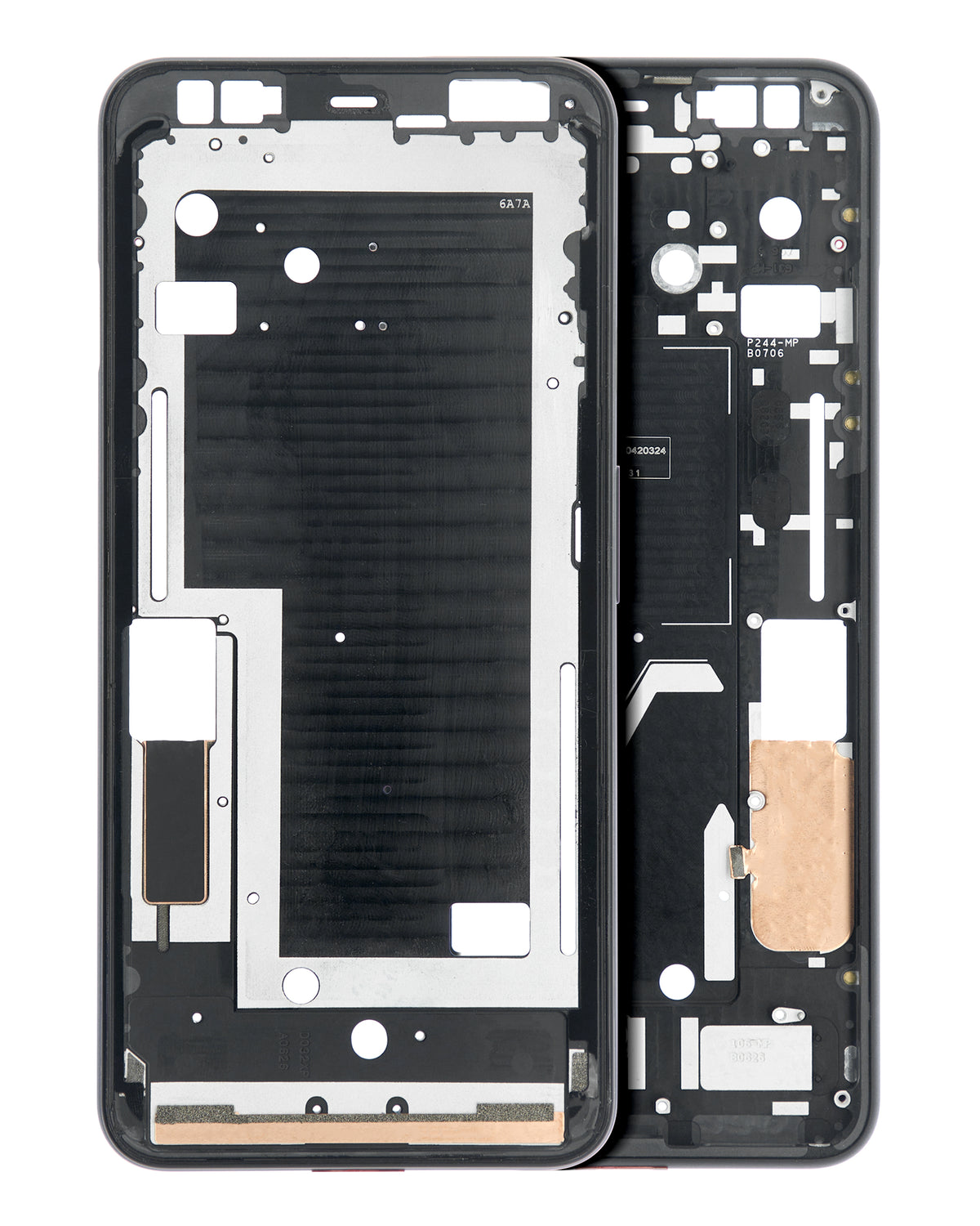Replacement Mid-Frame Housing Compatible For Google Pixel 4XL (Clearly White Power Button)