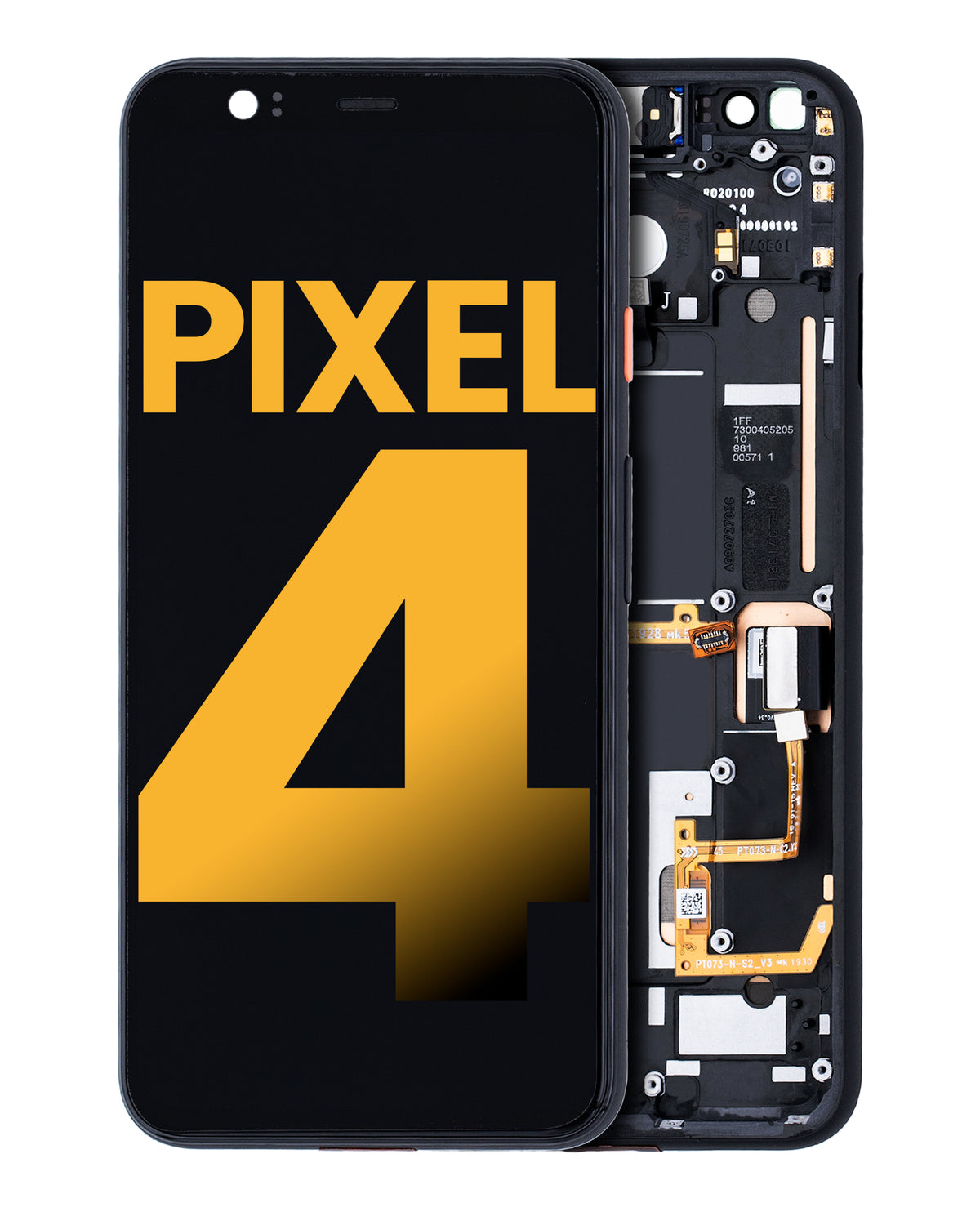 Replacement OLED Assembly With Frame Compatible For Google Pixel 4 (Refurbished) (Oh So Orange Power Button)