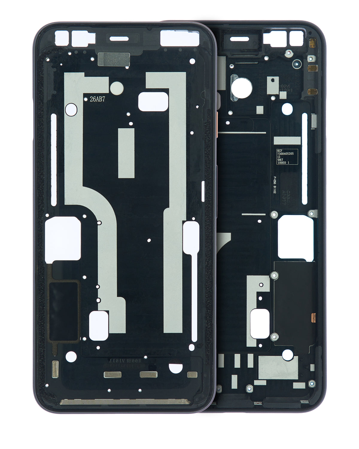 Mid-Frame Housing Compatible For Google Pixel 4 Replacement (Pink Power Button)