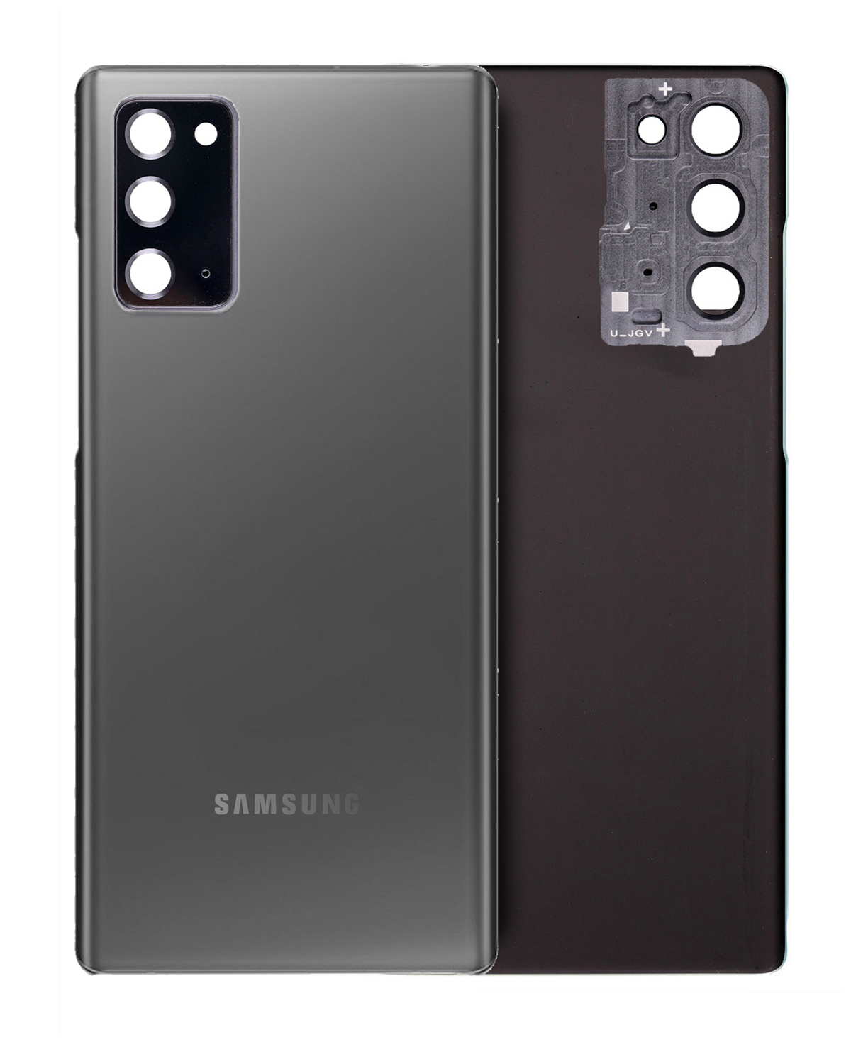 Replacement Back Cover Glass With Camera Lens Compatible For Samsung Galaxy Note 20 5G (Service Pack) (Mystic Gray)