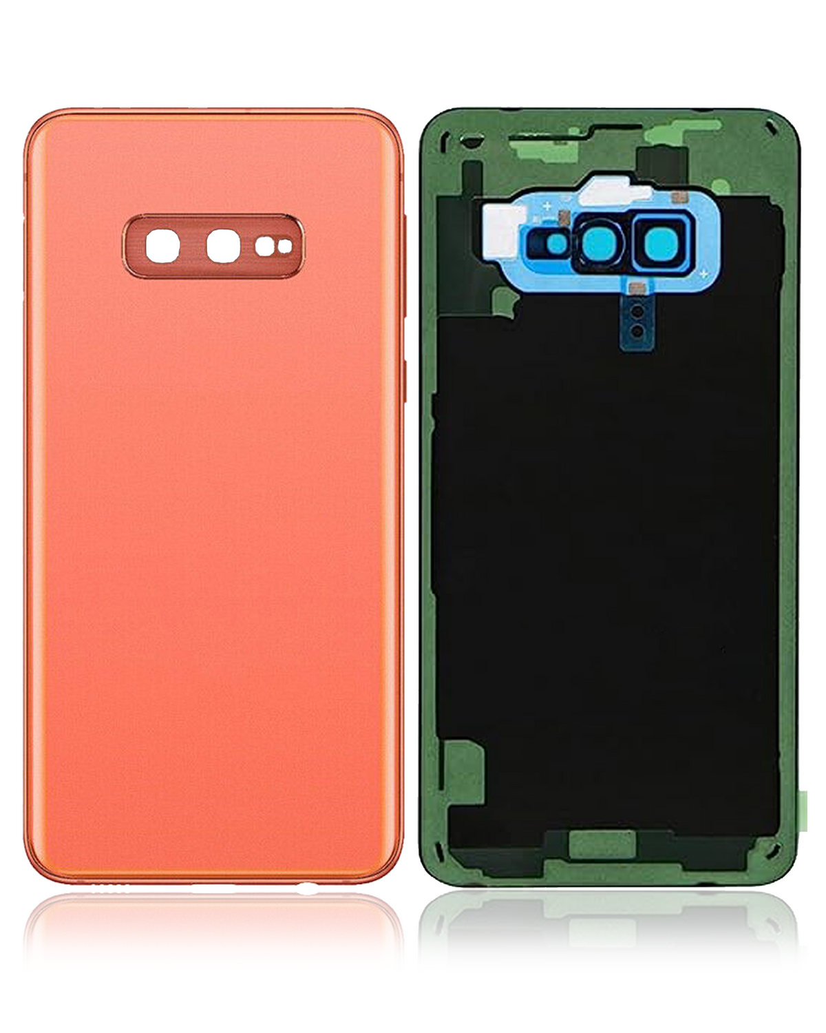 Replacement Back cover Glass With Camera Lens Compatible For Samsung Galaxy S10E (Service Pack) (Flamingo Pink)