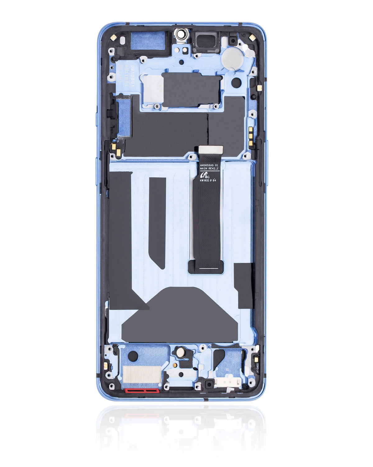 Replacement OLED Assembly With Frame Compatible For OnePlus 7T (Refurbished) (Glacier Blue)