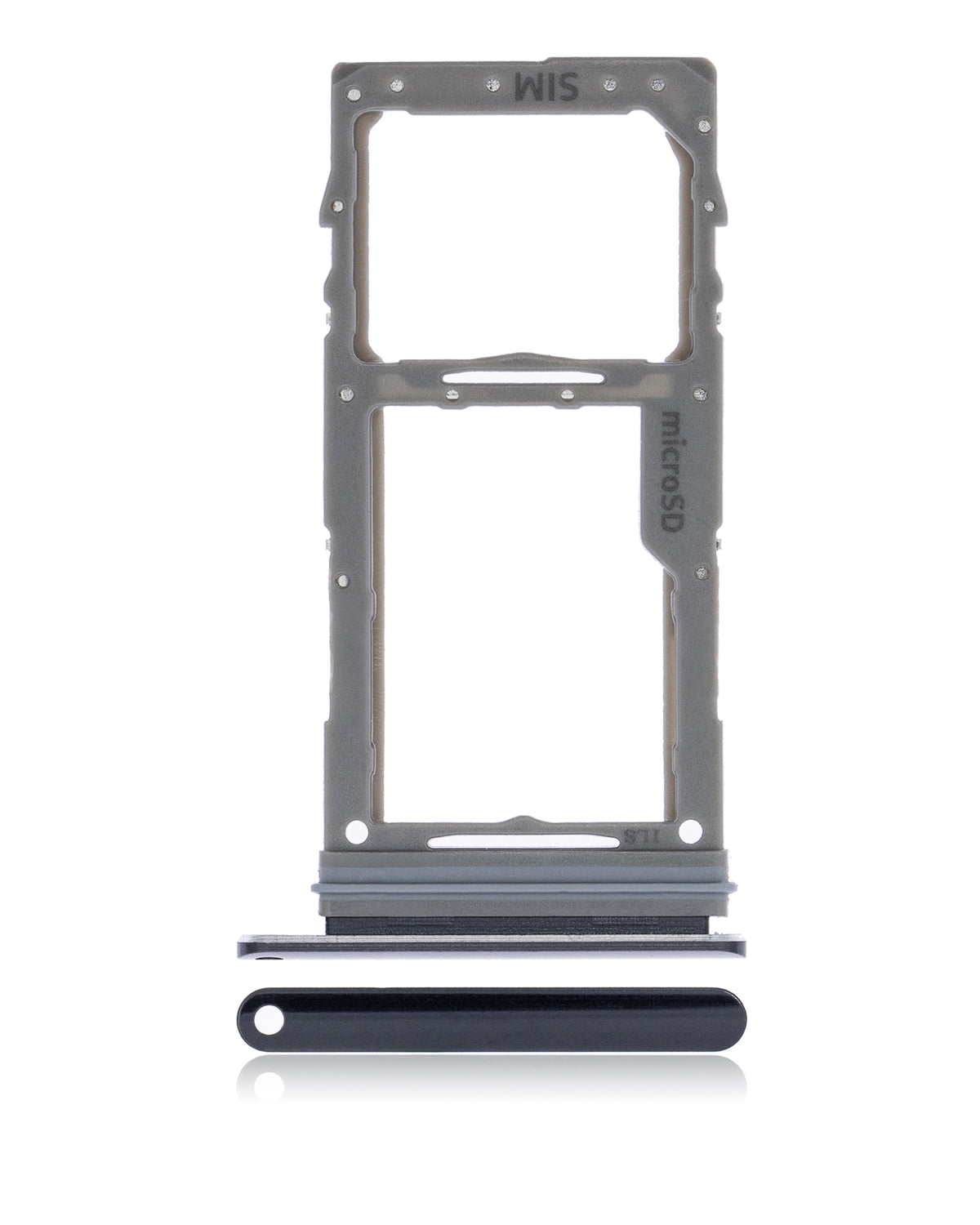 Single Sim Card Tray Compatible For Samsung Galaxy S10 Lite Replacement by Macfactory.Store (Prism Black)