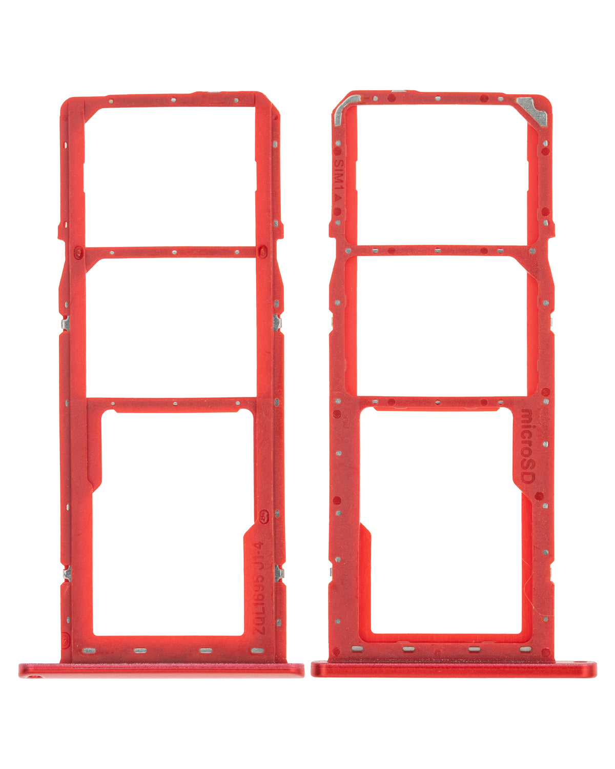 Dual Sim Card Tray Compatible For Samsung Galaxy A01 (A015 / 2020) (Red)