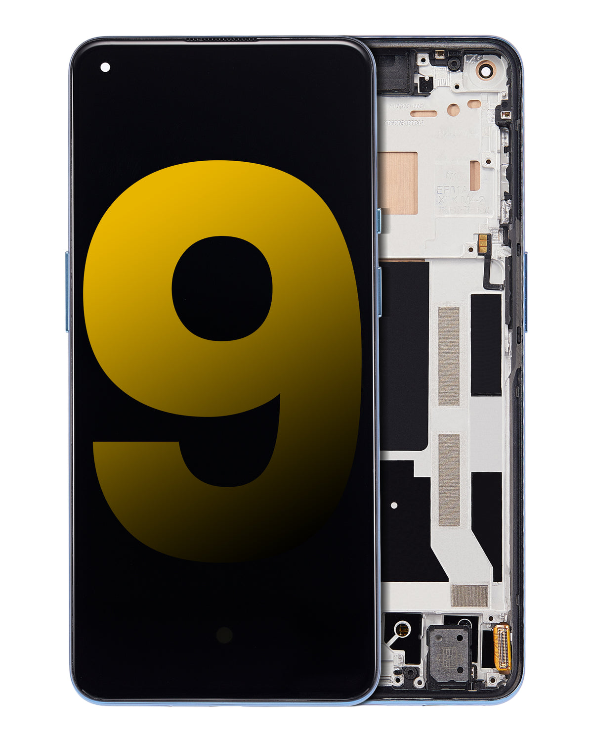 Replacement OLED Assembly With Frame Compatible For OnePlus 9 (International Version) (Refurbished) (Arctic Sky)