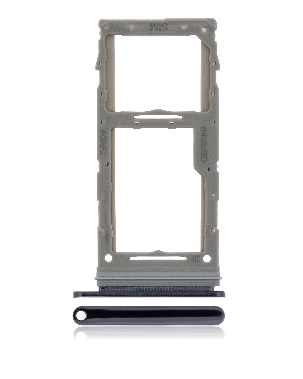 Single Sim Card Tray Replacement Compatible For Samsung Galaxy A71 5G (A716 / 2020) (Prism Cube Black)