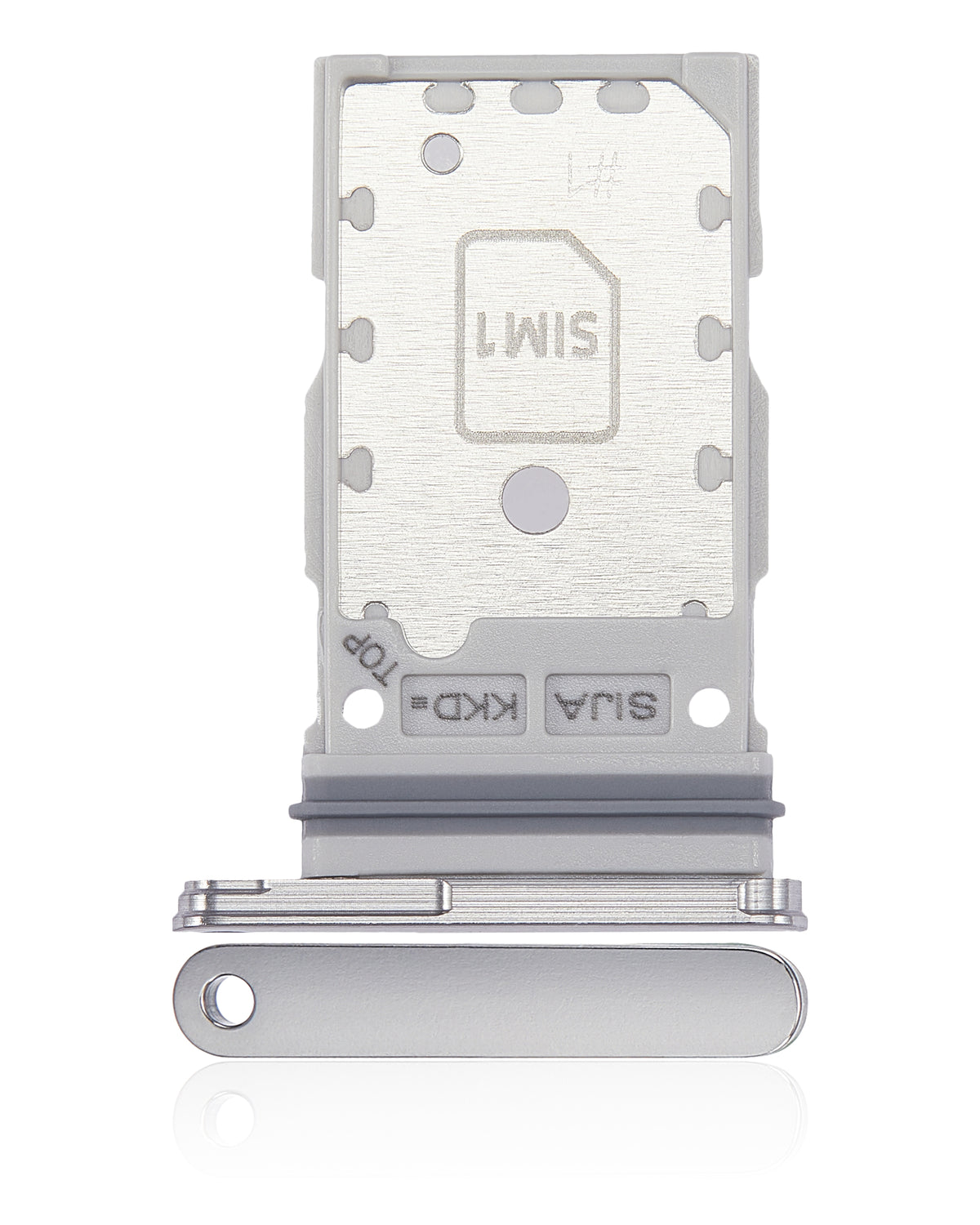 Dual Sim Card Tray Replacement Compatible For Samsung Galaxy S22 / S22 Plus (White)