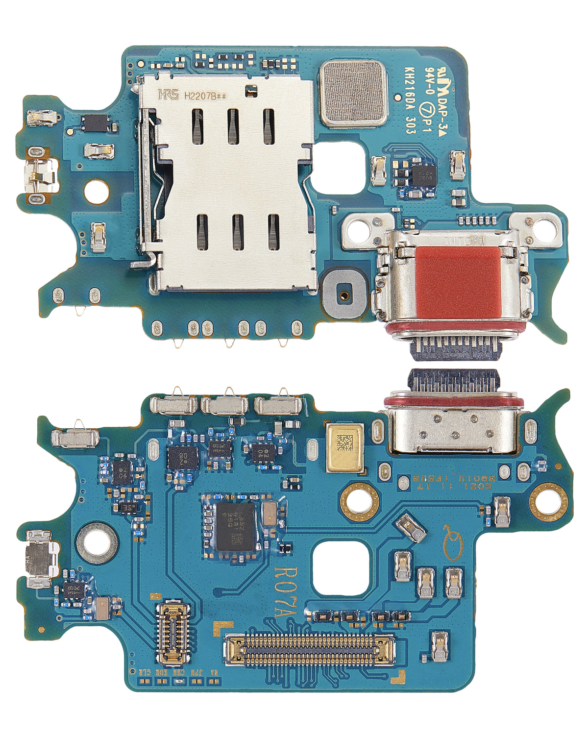 Charging Port Board With Sim Card Reader Compatible For Samsung Galaxy S22 5G Replacement (S9010) (Dual Sim Version)