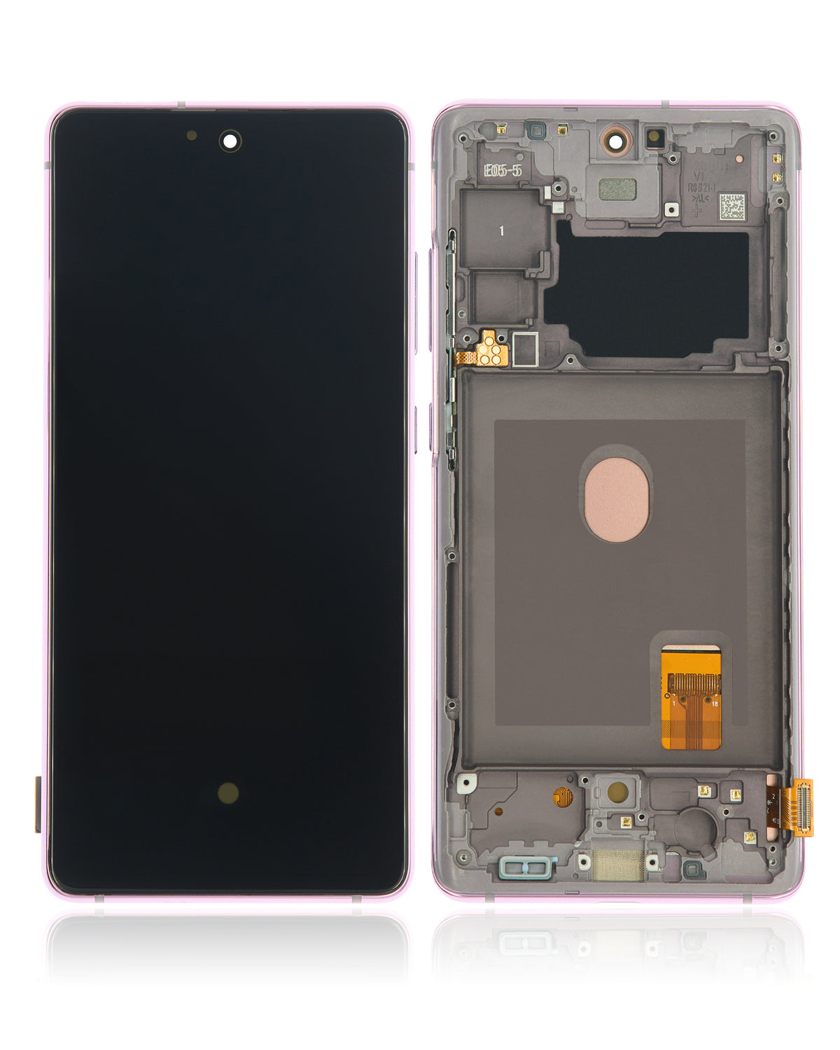 Replacement OLED Assembly With Frame Compatible For Samsung Galaxy S20 FE 4G / 5G (Vemake) (Cloud Lavender)