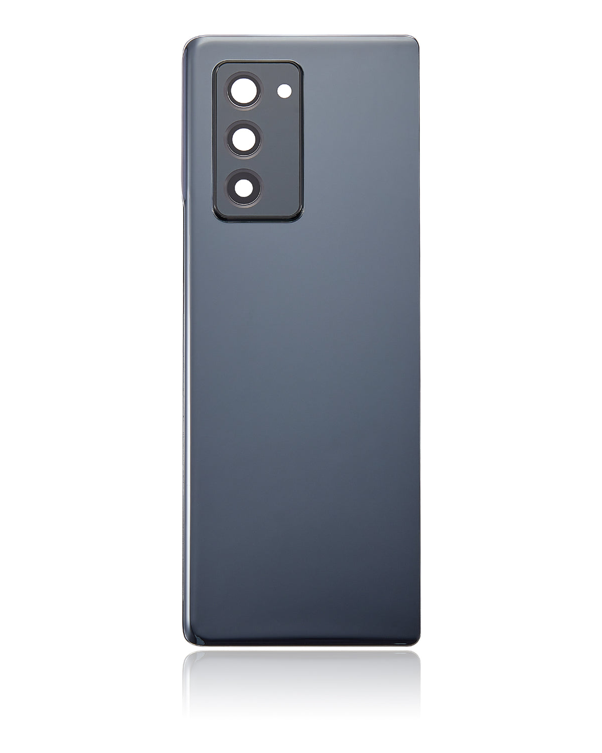 Replacement Back Cover Glass With Camera Lens Compatible For Samsung Galaxy Z Fold 2 5G (Vemake) (Mystic Black)