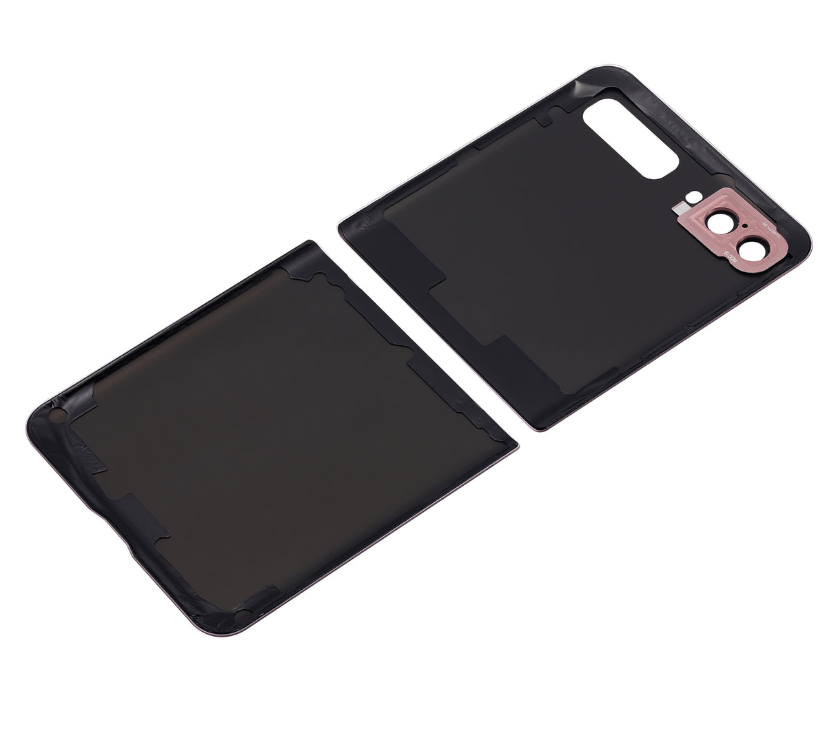 Top & Bottom Back Cover Glass With Camera Lens Compatible For Samsung Galaxy Z Flip 4G (F700) / Z Flip 5G (F707) (Aftermarket Plus) (Mystic Bronze)