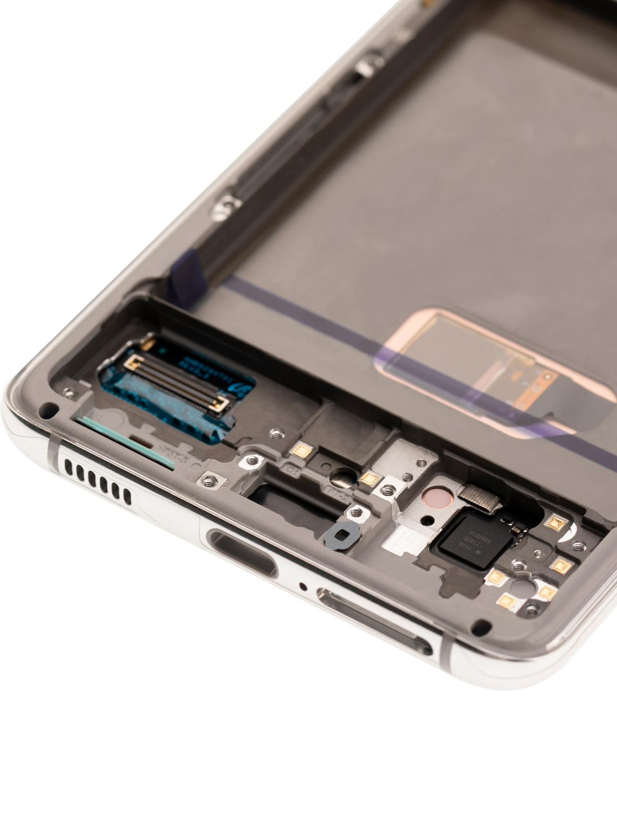 Replacement OLED Assembly With Frame Compatible For Samsung Galaxy S21 5G (Refurbished) (Phantom White)