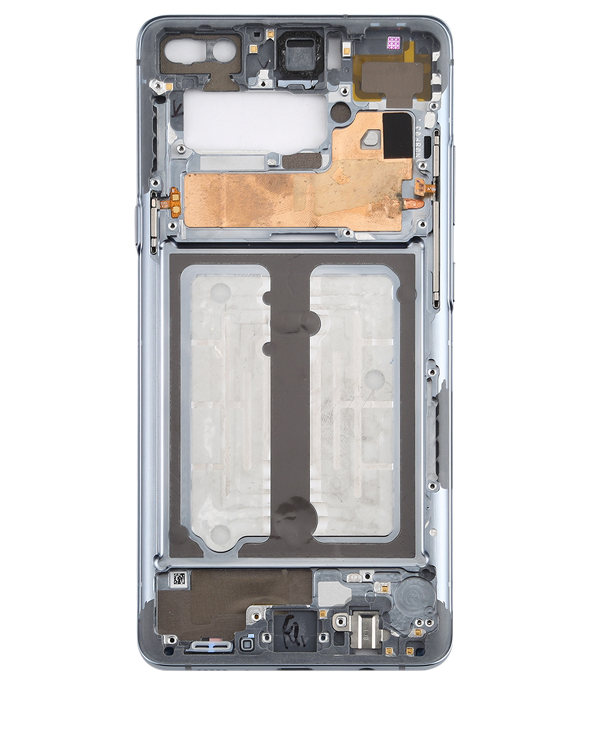 Mid-Frame Housing Compatible For Samsung Galaxy S10 Replacement (With Small Parts) (Prism White)