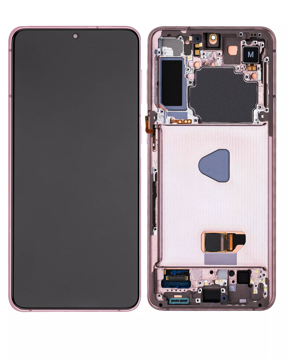 OLED Assembly With Frame Compatible For Samsung Galaxy S21 Plus 5G Replacement (Service Pack) (Phantom Violet / Pink / Gold)