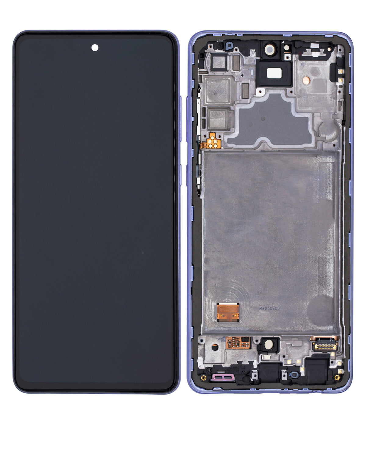 Replacement OLED Assembly With Frame Compatible For Samsung Galaxy A72 (A725 / 2021) (Refurbished) (Awesome Violet)